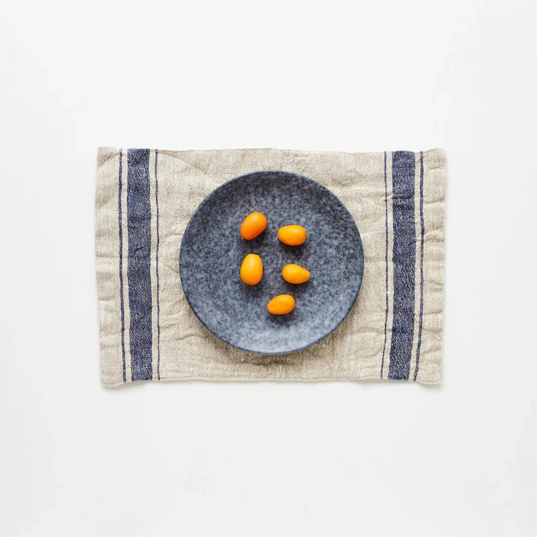 Blue Stripe Vintage Linen Placemat