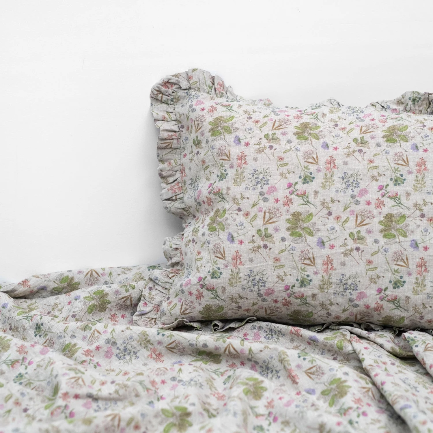 Botani Linen Pillowcase with Frills - Image 2