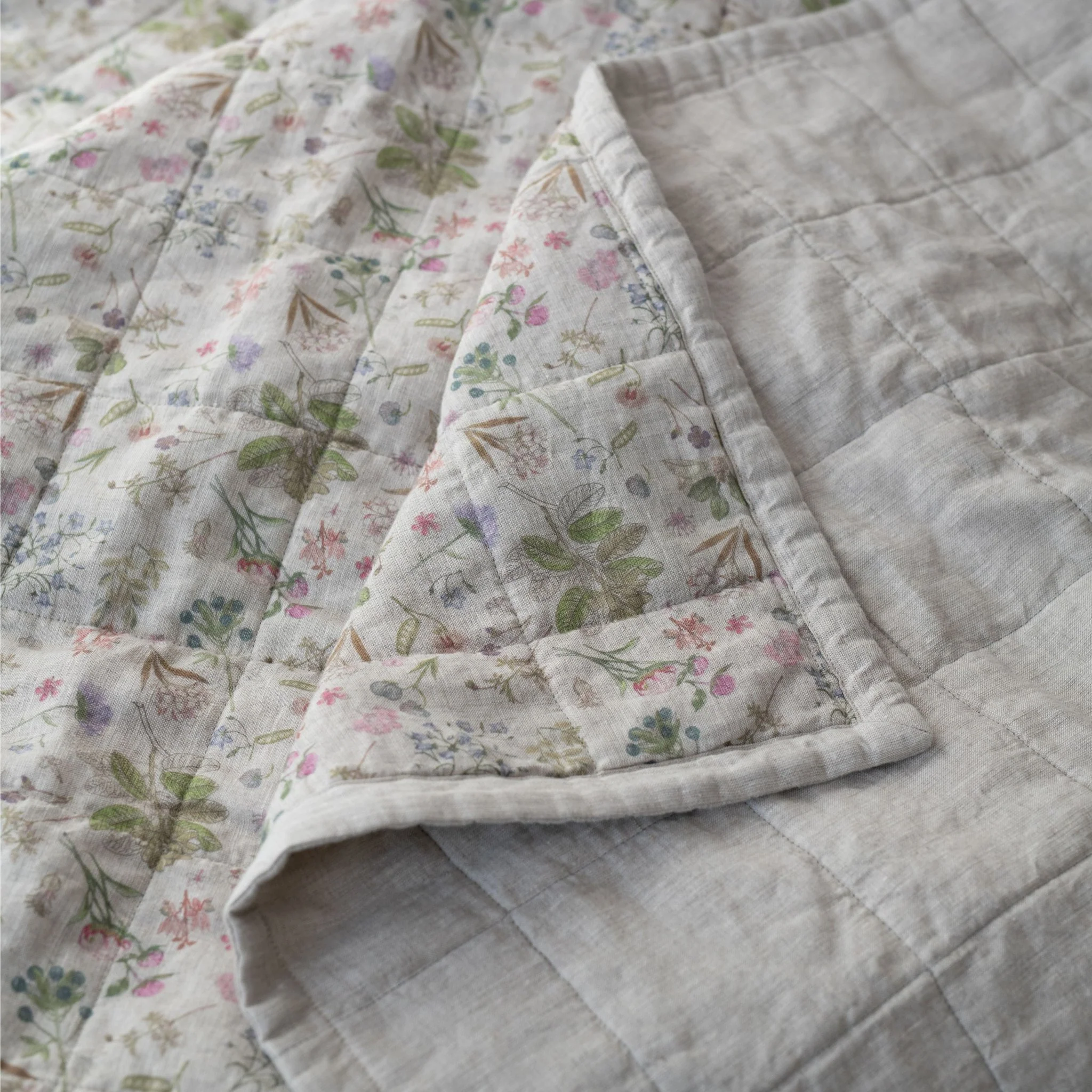 Botani & Melange Linen Quilted Blanket - Image 4