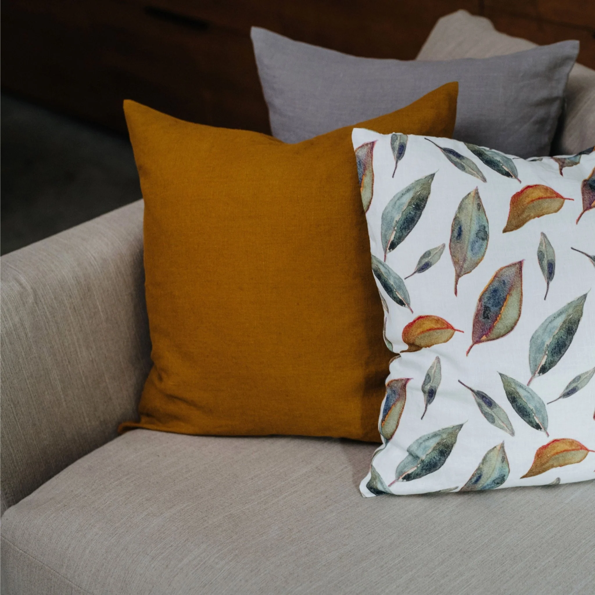 LIMITED EDITION Bronze Linen Cushion Cover - Image 2