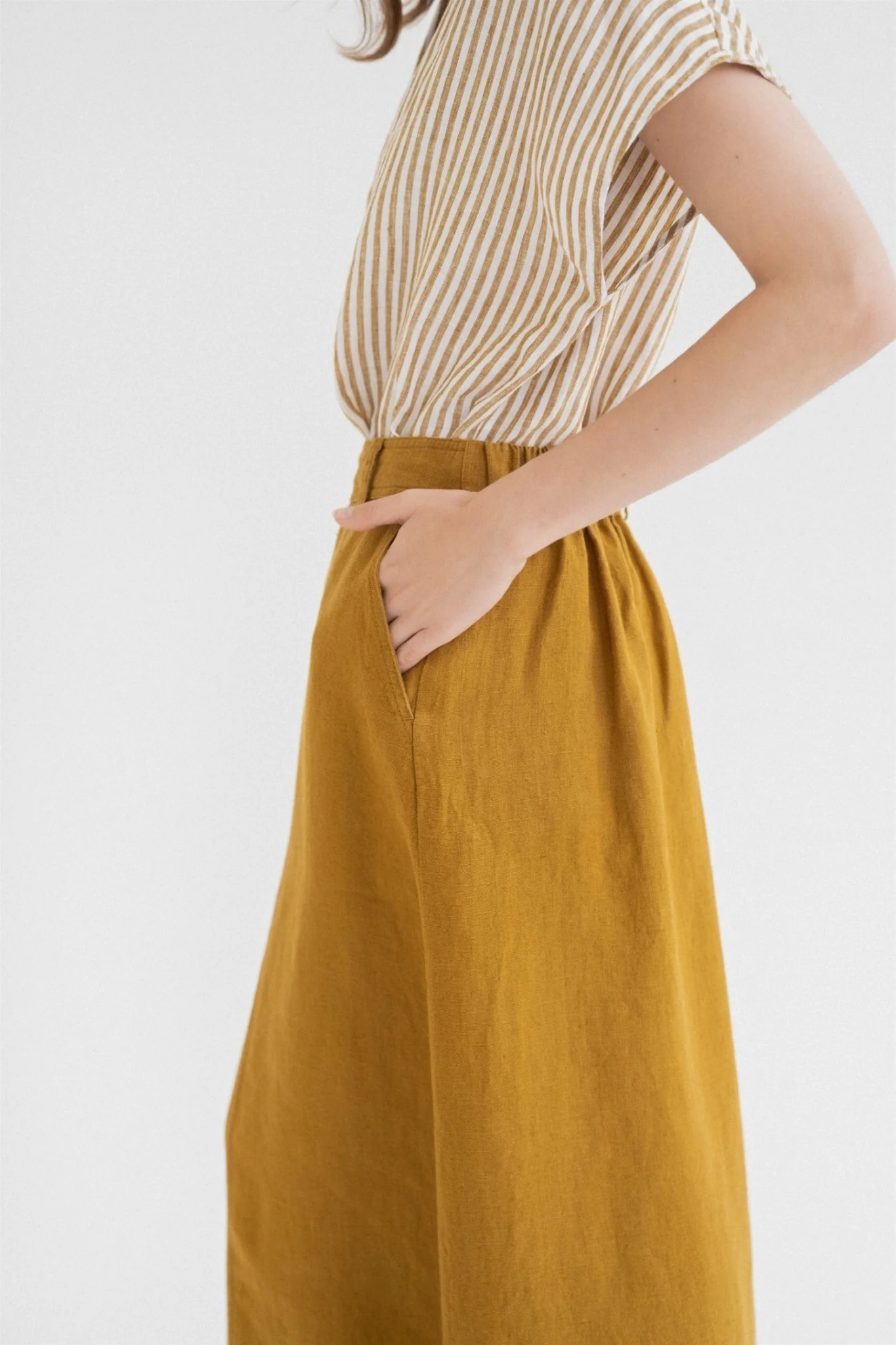 Bronze Linen Gardenia Skirt - Image 5