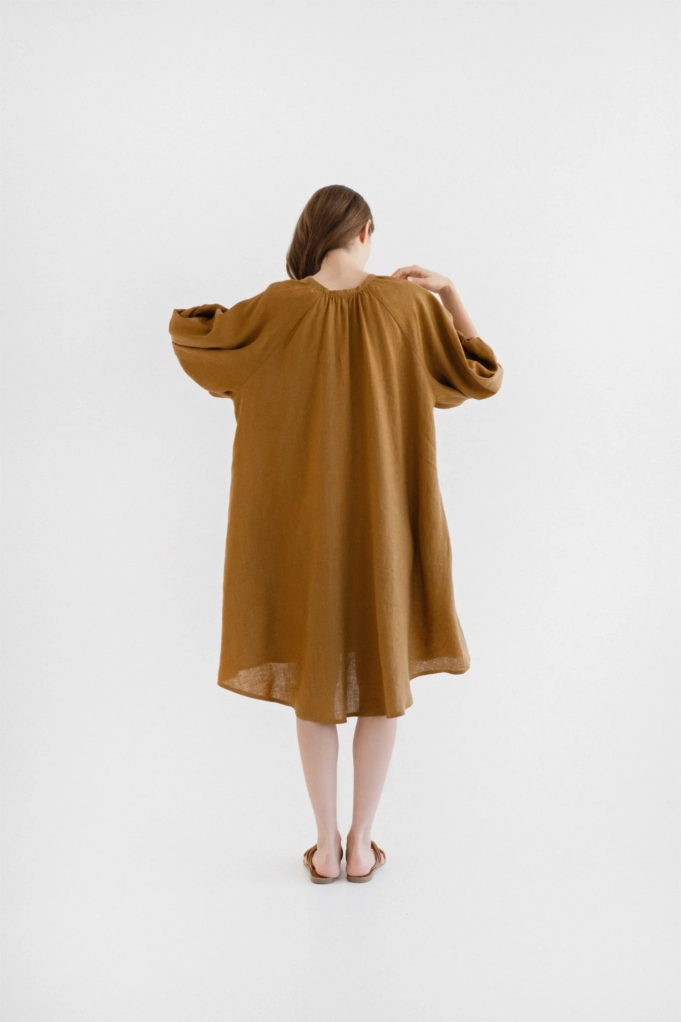 Bronze Linen Mahina Dress - Image 2