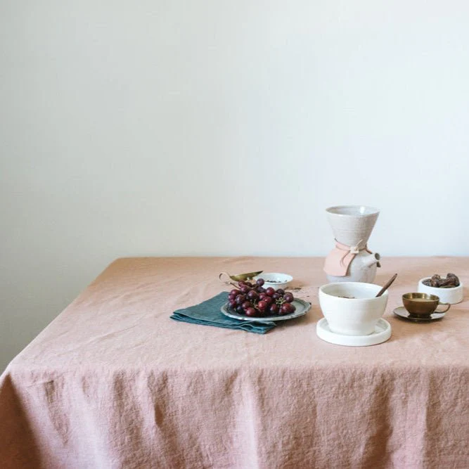 Cafe Creme Linen Tablecloth - Image 5
