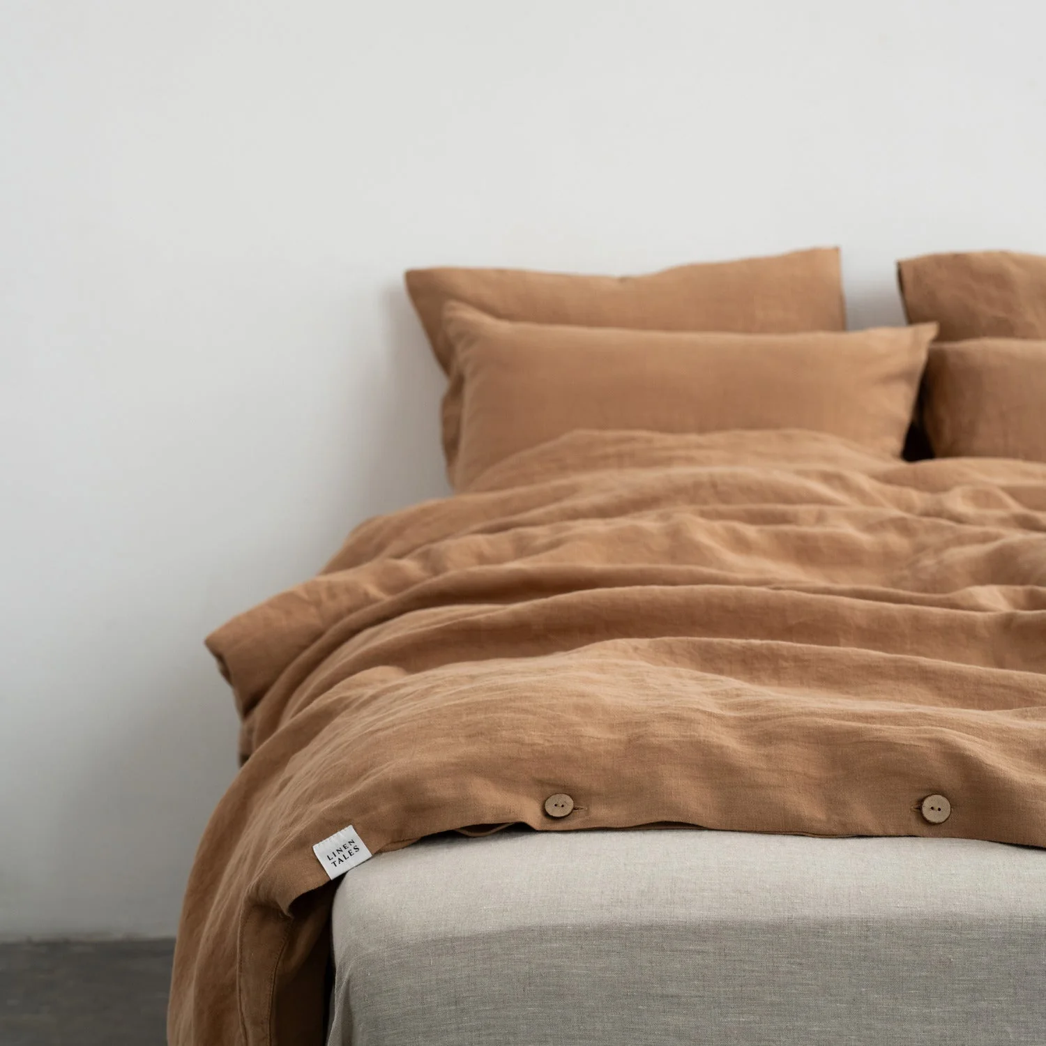Camel Linen Duvet Cover Set - Image 2
