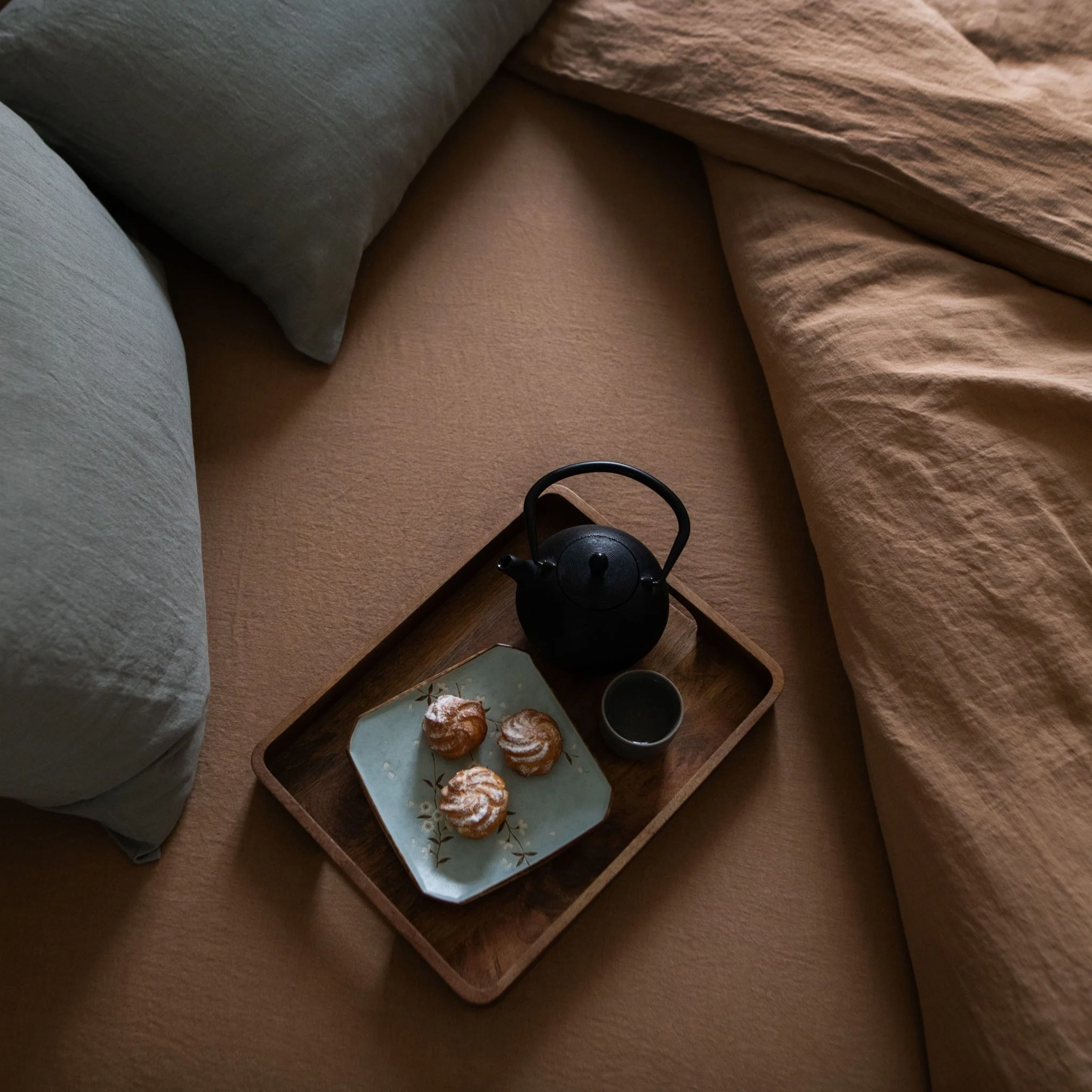 Camel Linen Fitted Sheet - Image 3