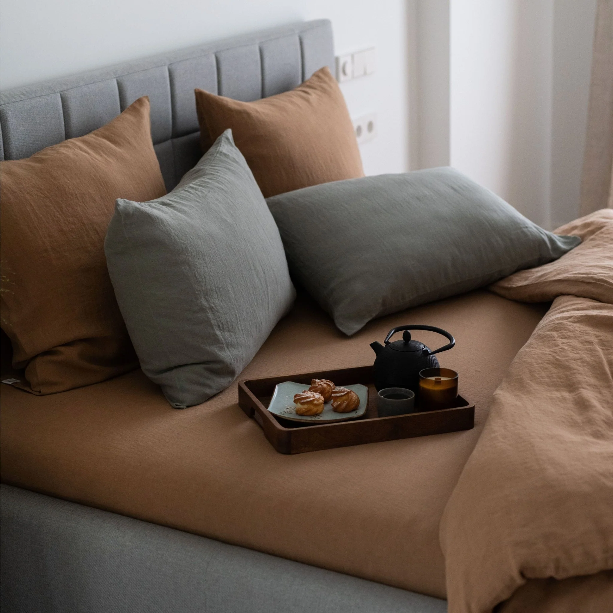 Camel Linen Fitted Sheet - Image 4