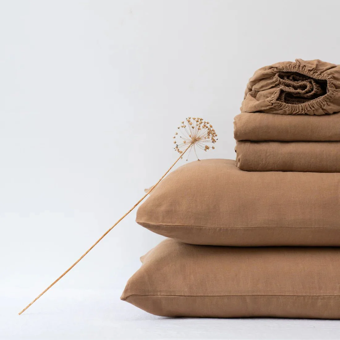 Camel Linen Sheet Set