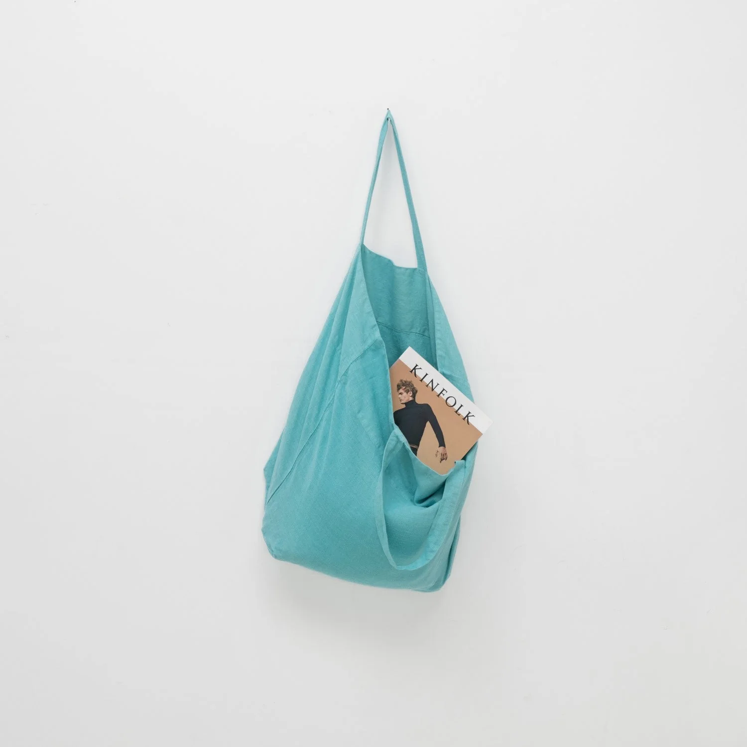 LIMITED EDITION Coastal Blue Linen Big Bag - Image 2