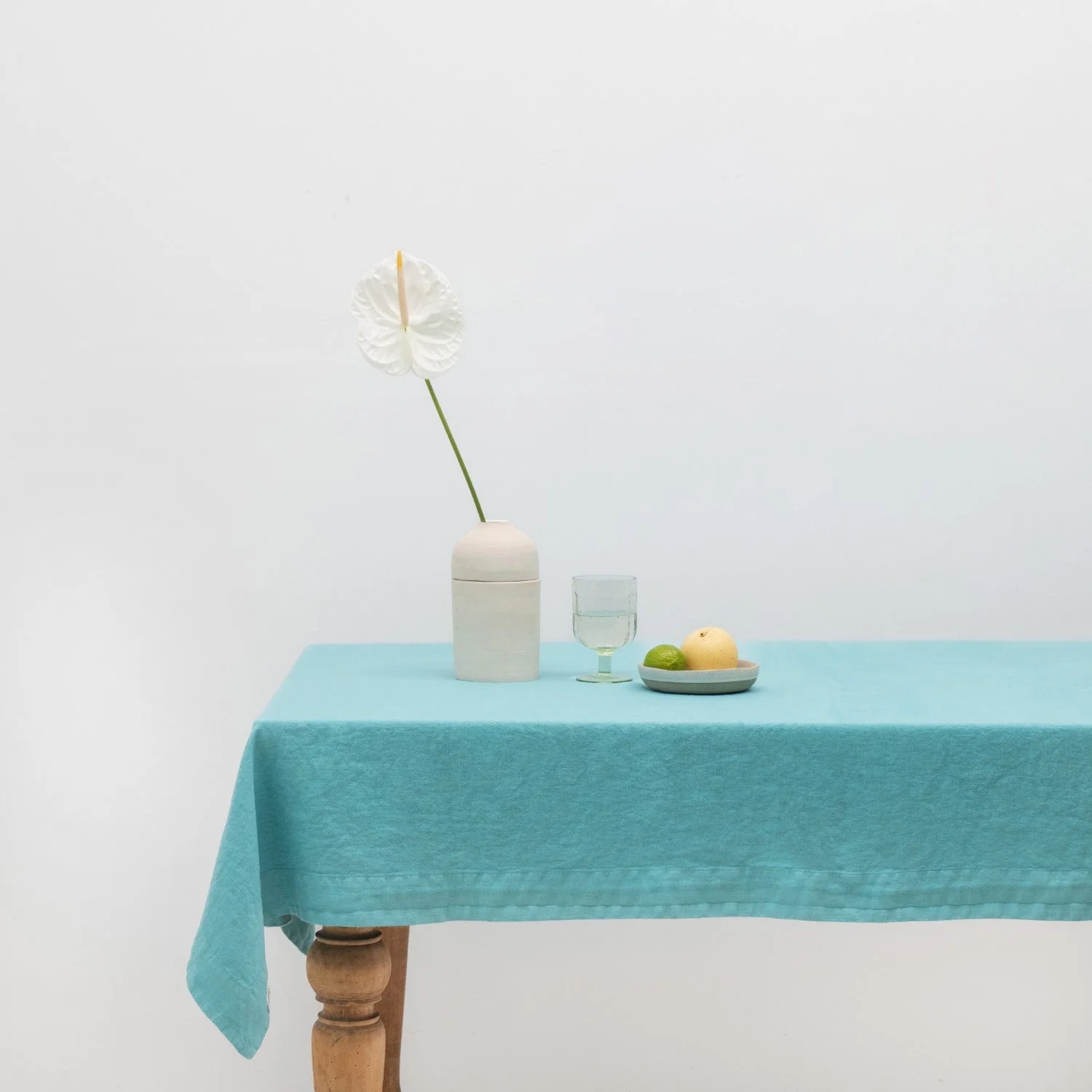 LIMITED EDITION Coastal Blue Linen Tablecloth
