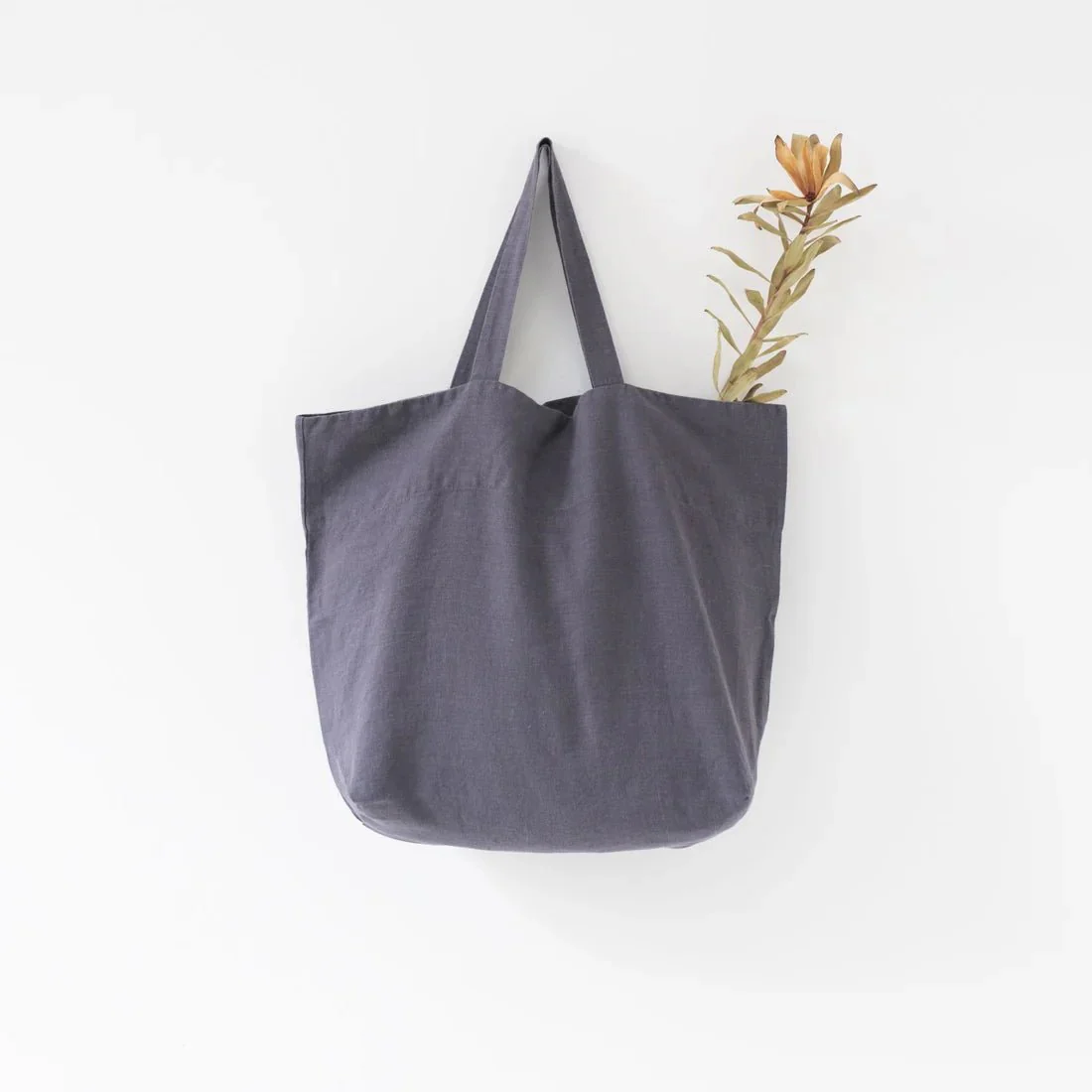 LIMITED EDITION Dark Grey Linen Big Bag