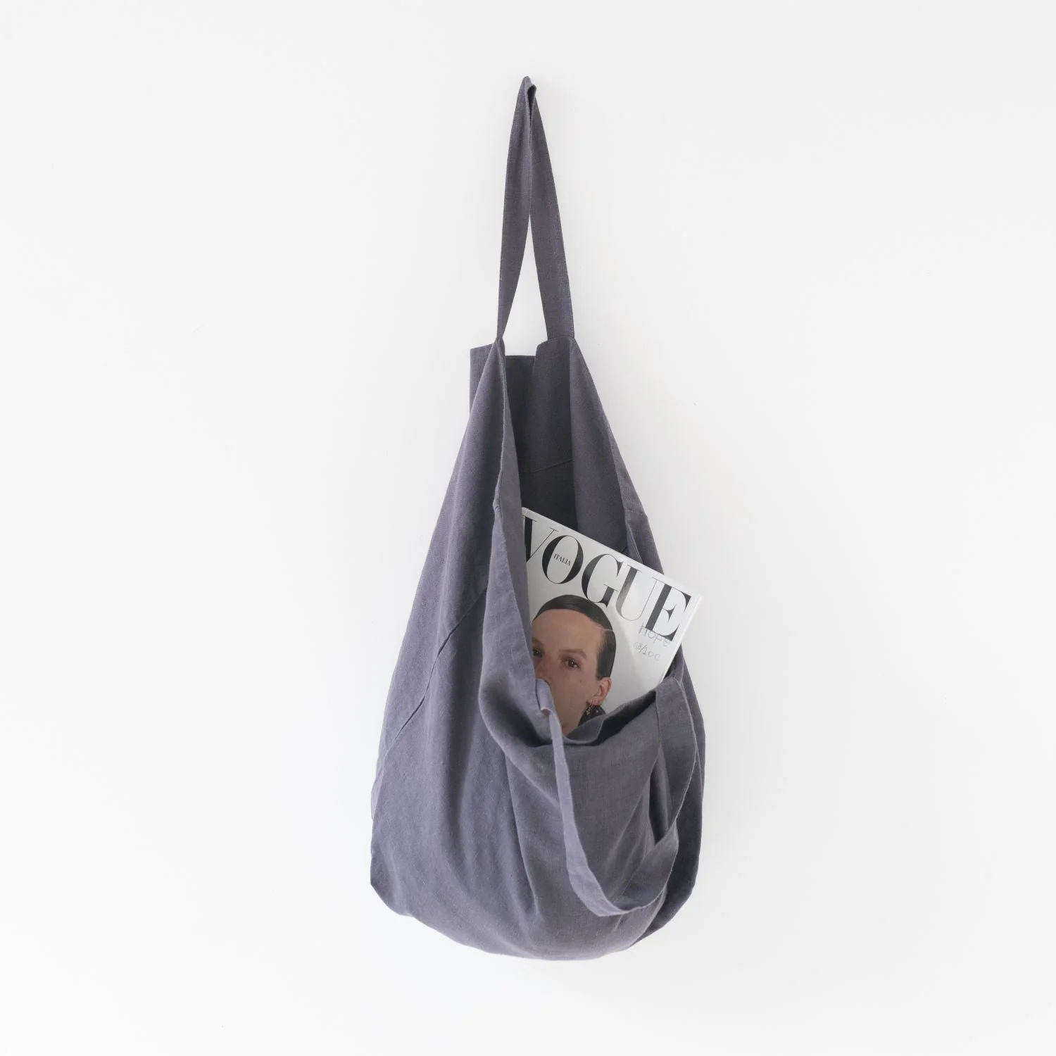 LIMITED EDITION Dark Grey Linen Big Bag - Image 2