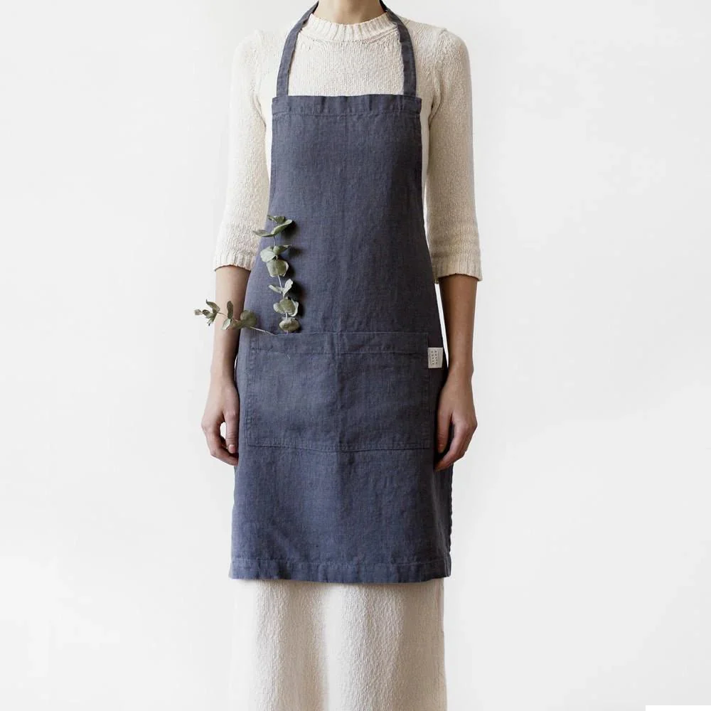 LIMITED EDITION Dark Grey Linen Daily Apron