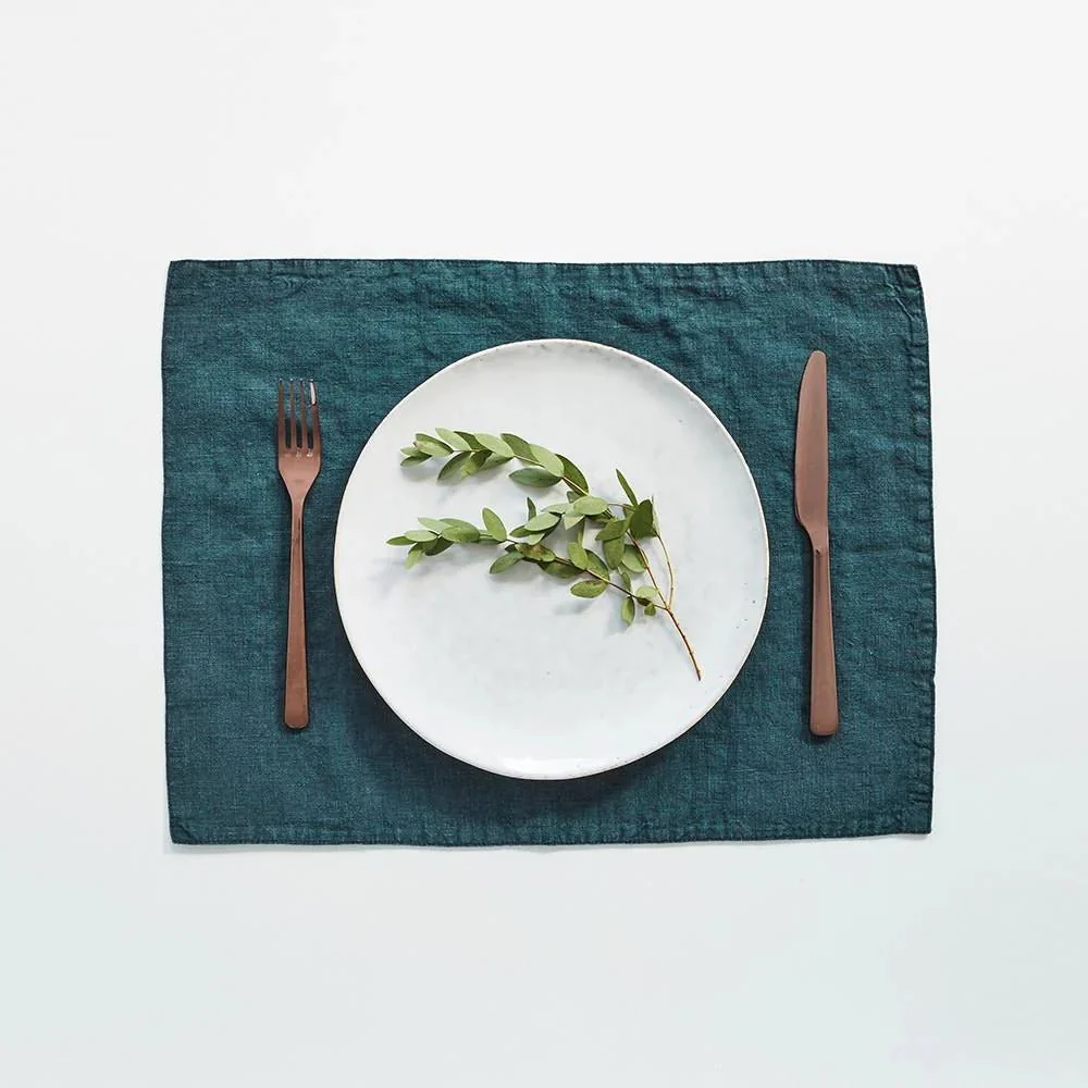 Deep Water Linen Placemat
