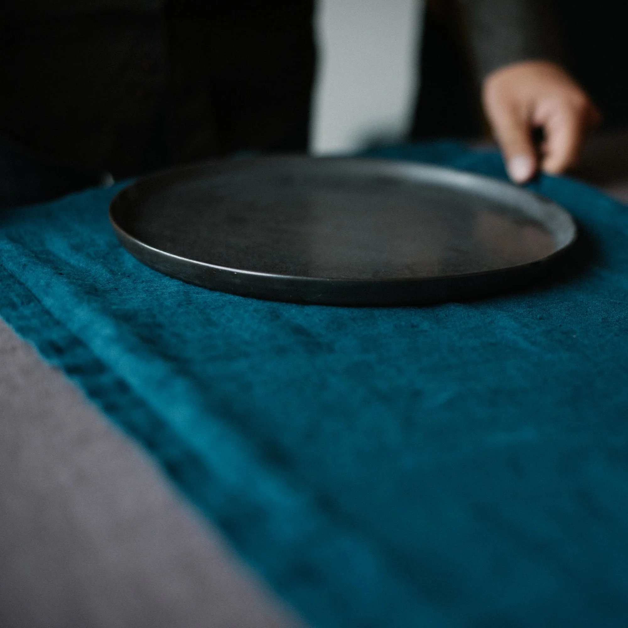 Deep Water Linen Table Runner - Image 3