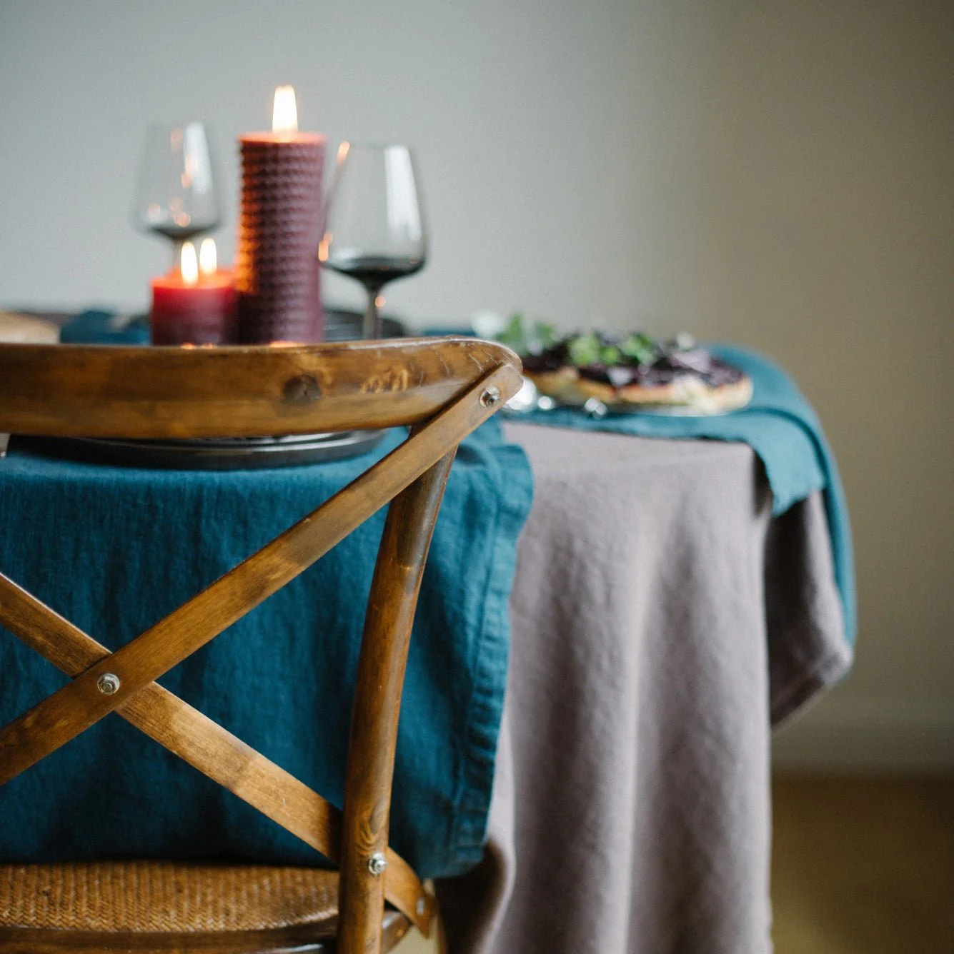 Deep Water Linen Table Runner - Image 4