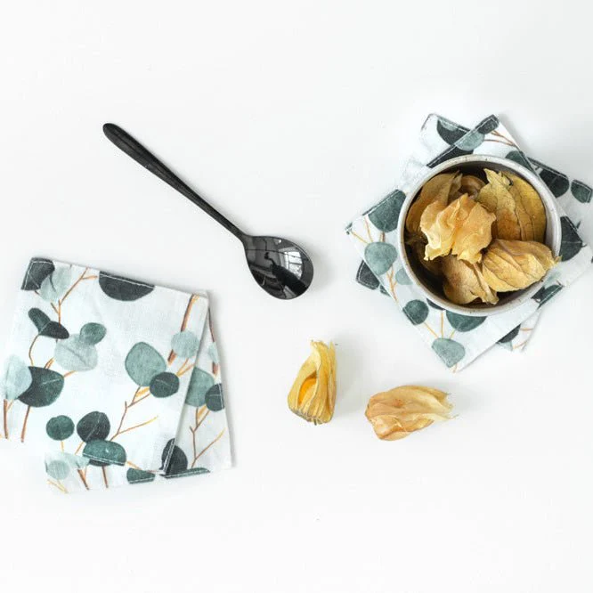 LIMITED EDITION Eucalyptus Linen Coasters Set of 4 - Image 3