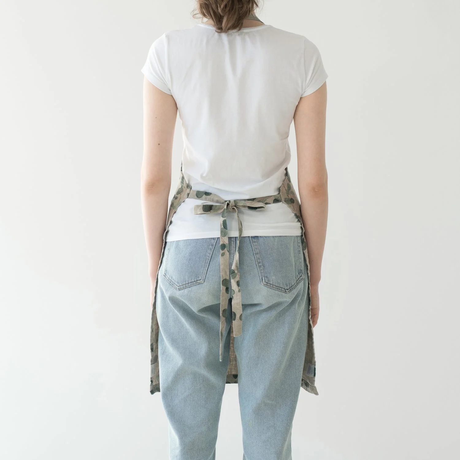 Eucalyptus on Natural Linen Daily Apron - Image 2