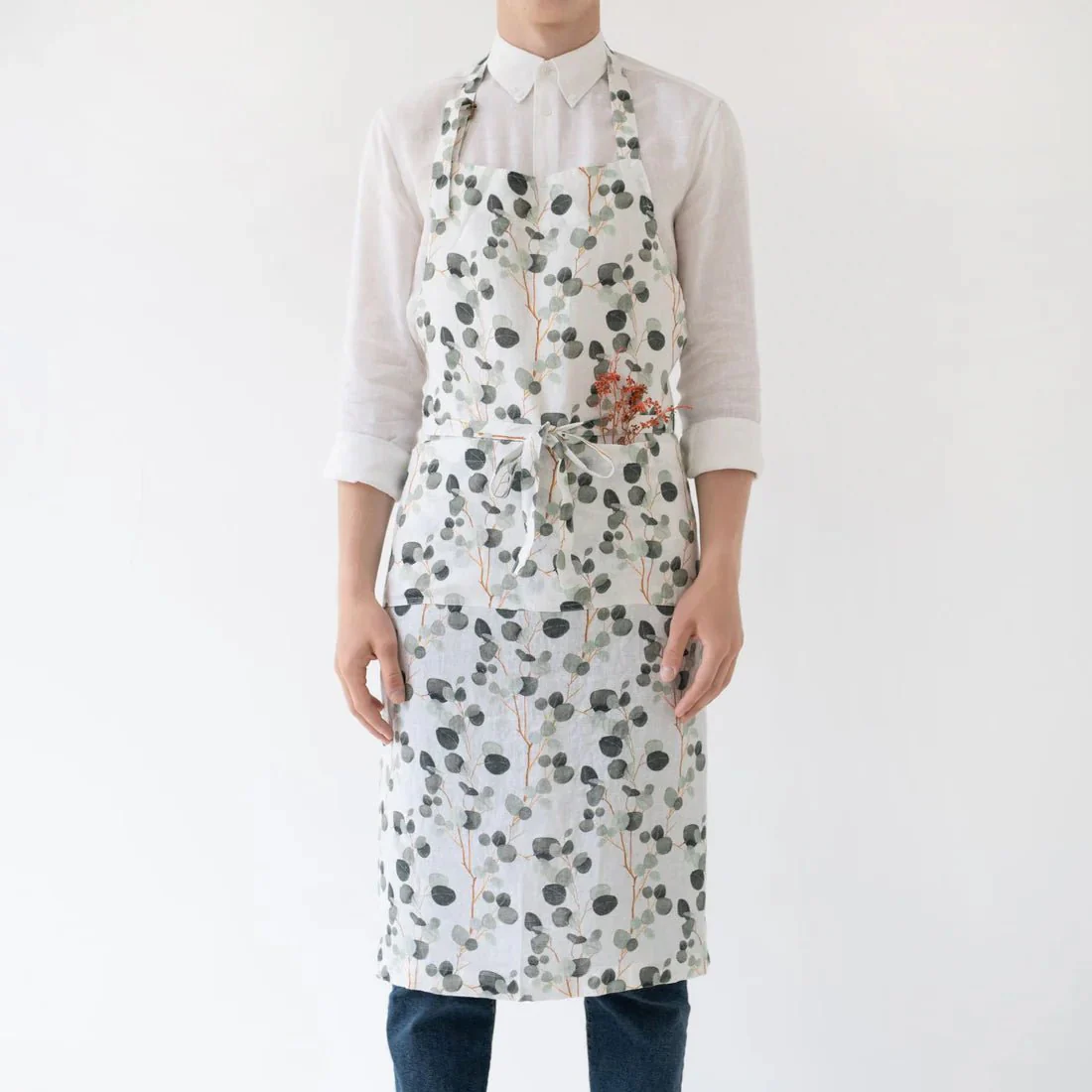 LIMITED EDITION Eucalyptus Linen Chef Apron
