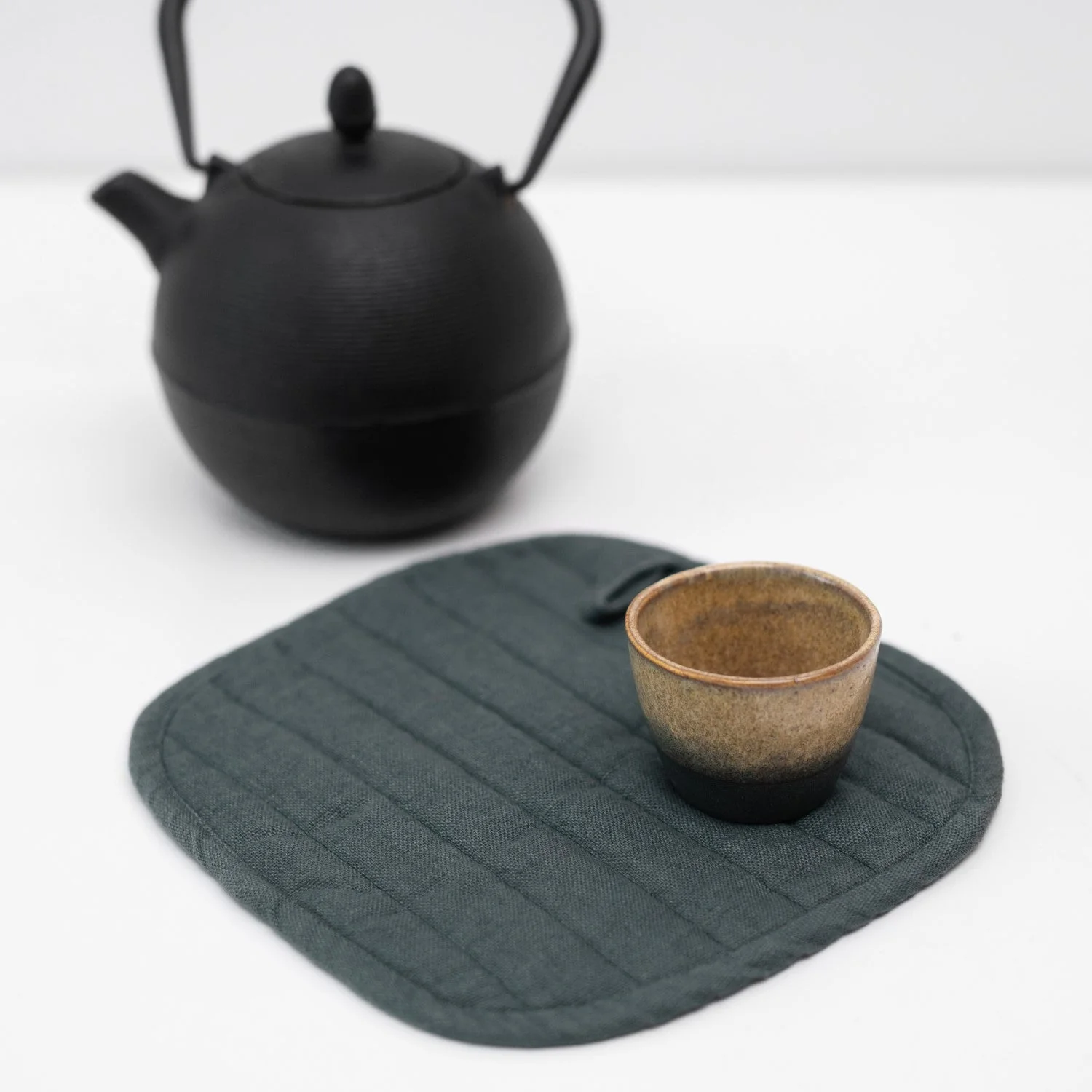Forest Green Linen Potholder - Image 3