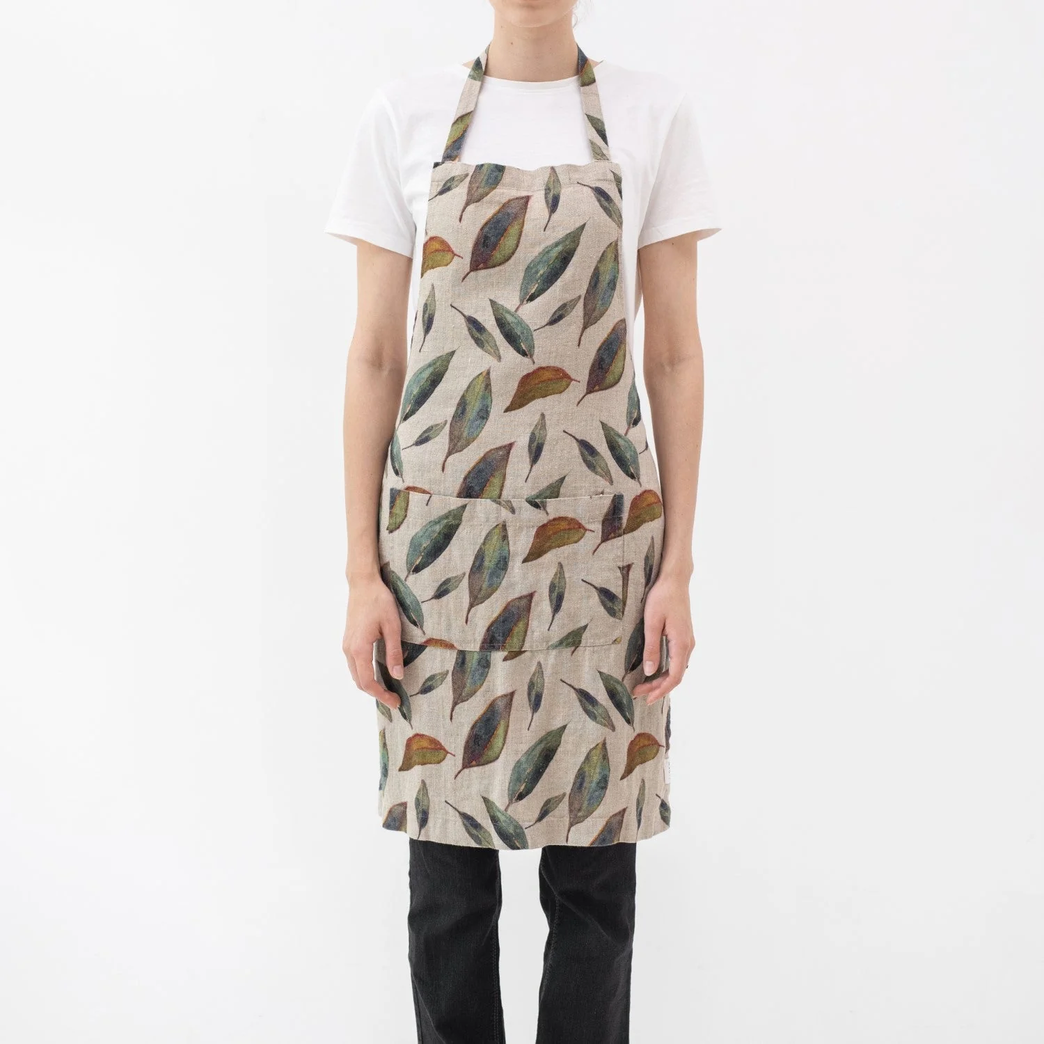 Golden Fall on Natural Linen Daily Apron