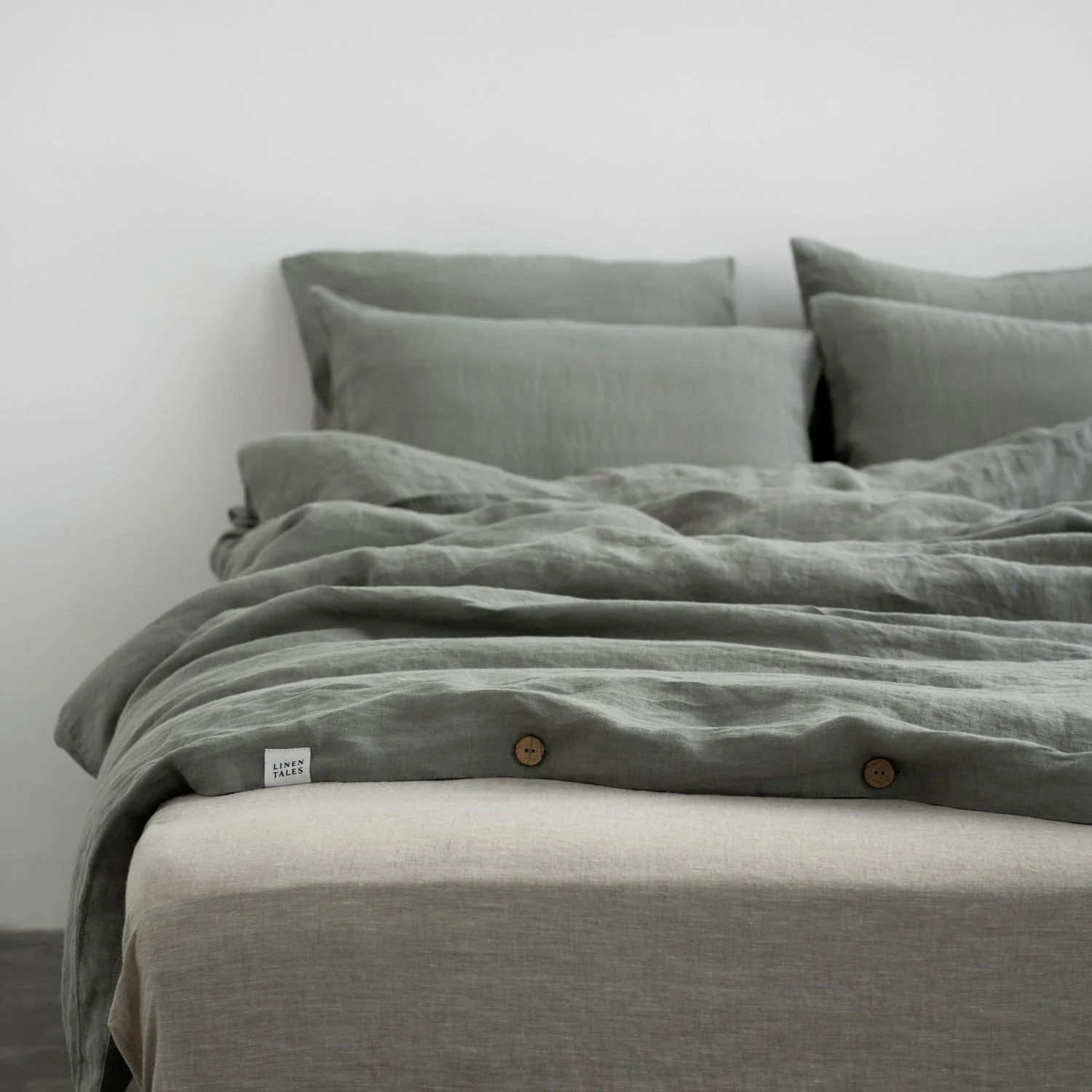 LIMITED EDITION Khaki Linen Duvet Cover Set - Image 3