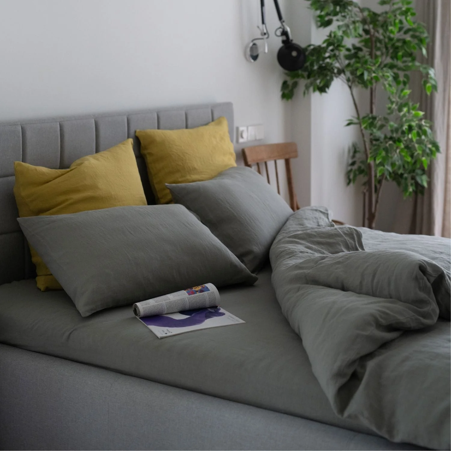 LIMITED EDITION Khaki Linen Pillowcase - Image 2