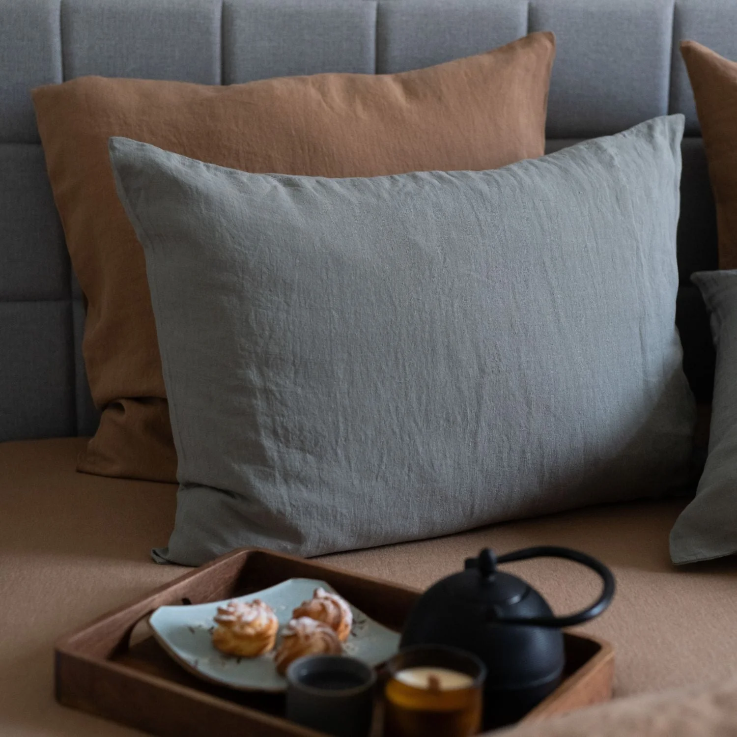 LIMITED EDITION Khaki Linen Pillowcase - Image 3