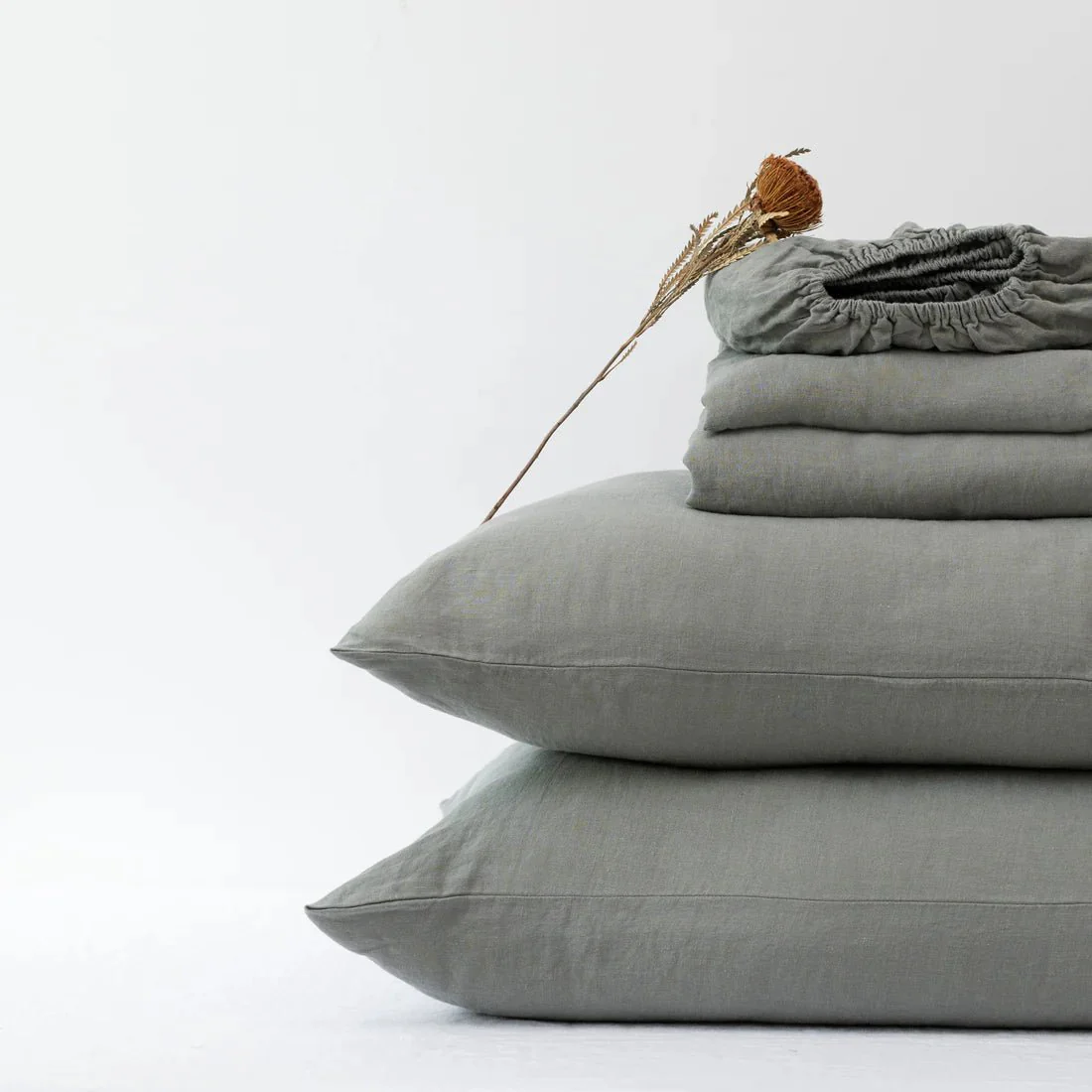 LIMITED EDITION Khaki Linen Sheet Set