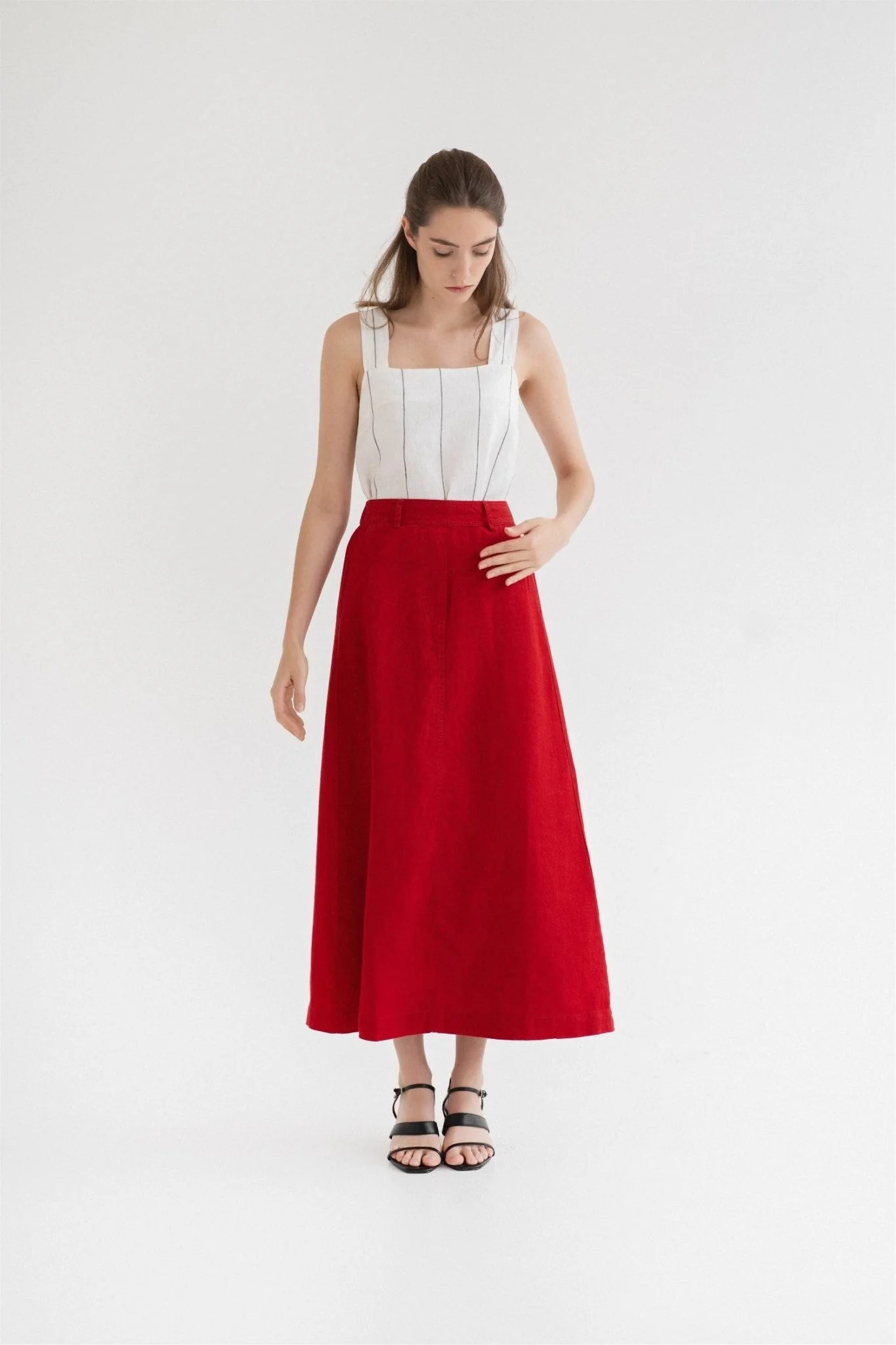 Lava Falls Linen Gardenia Skirt - Image 2