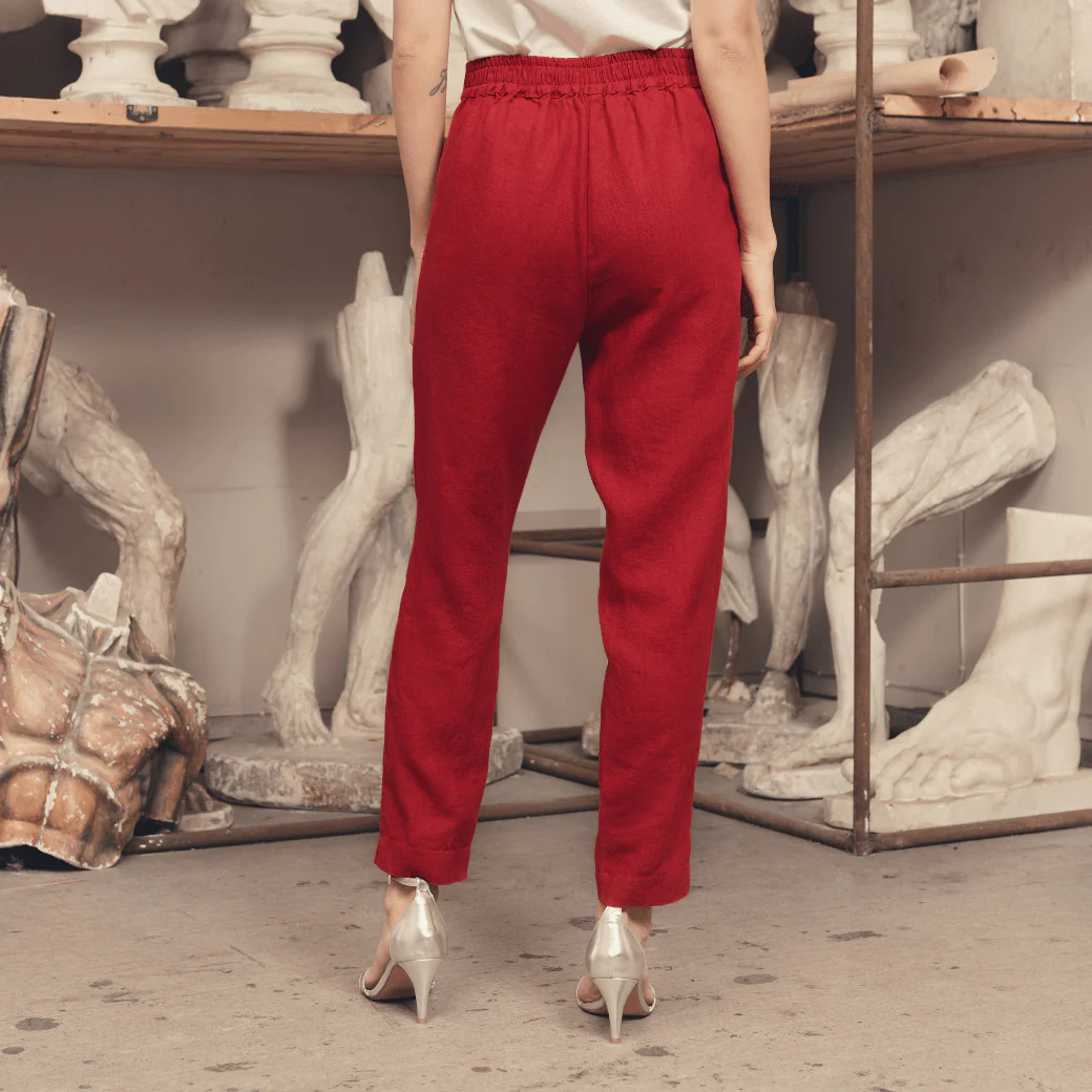 Lava Falls Linen Gladiolus Trousers - Image 3