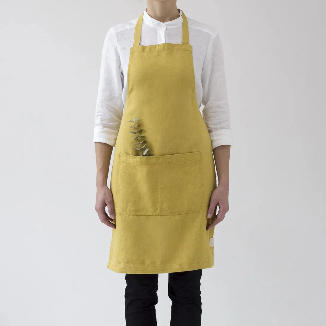 LIMITED EDITION Lemon Curry Linen Daily Apron