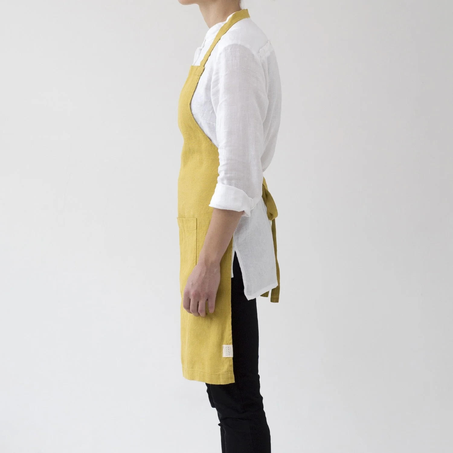 LIMITED EDITION Lemon Curry Linen Daily Apron - Image 2