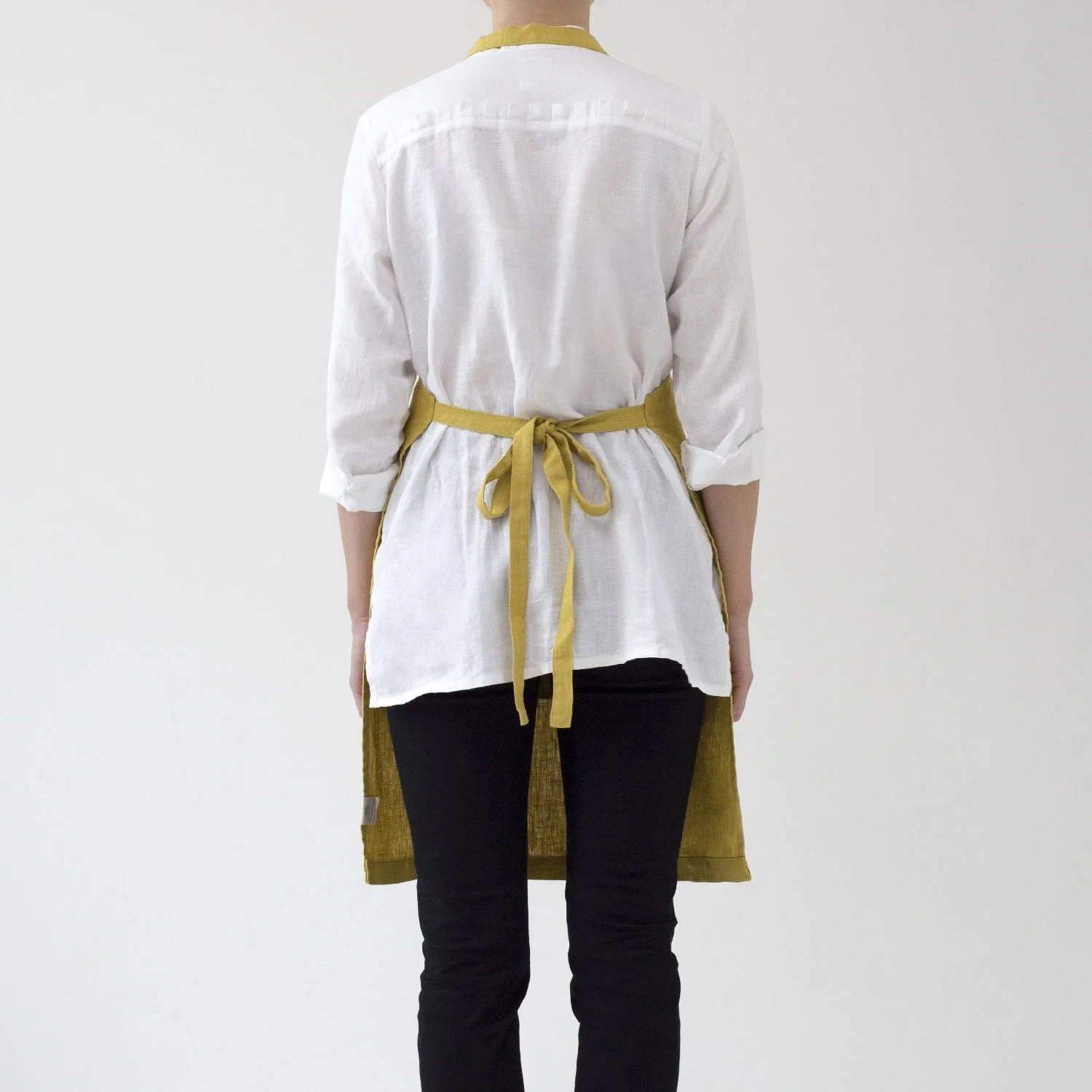 LIMITED EDITION Lemon Curry Linen Daily Apron - Image 3