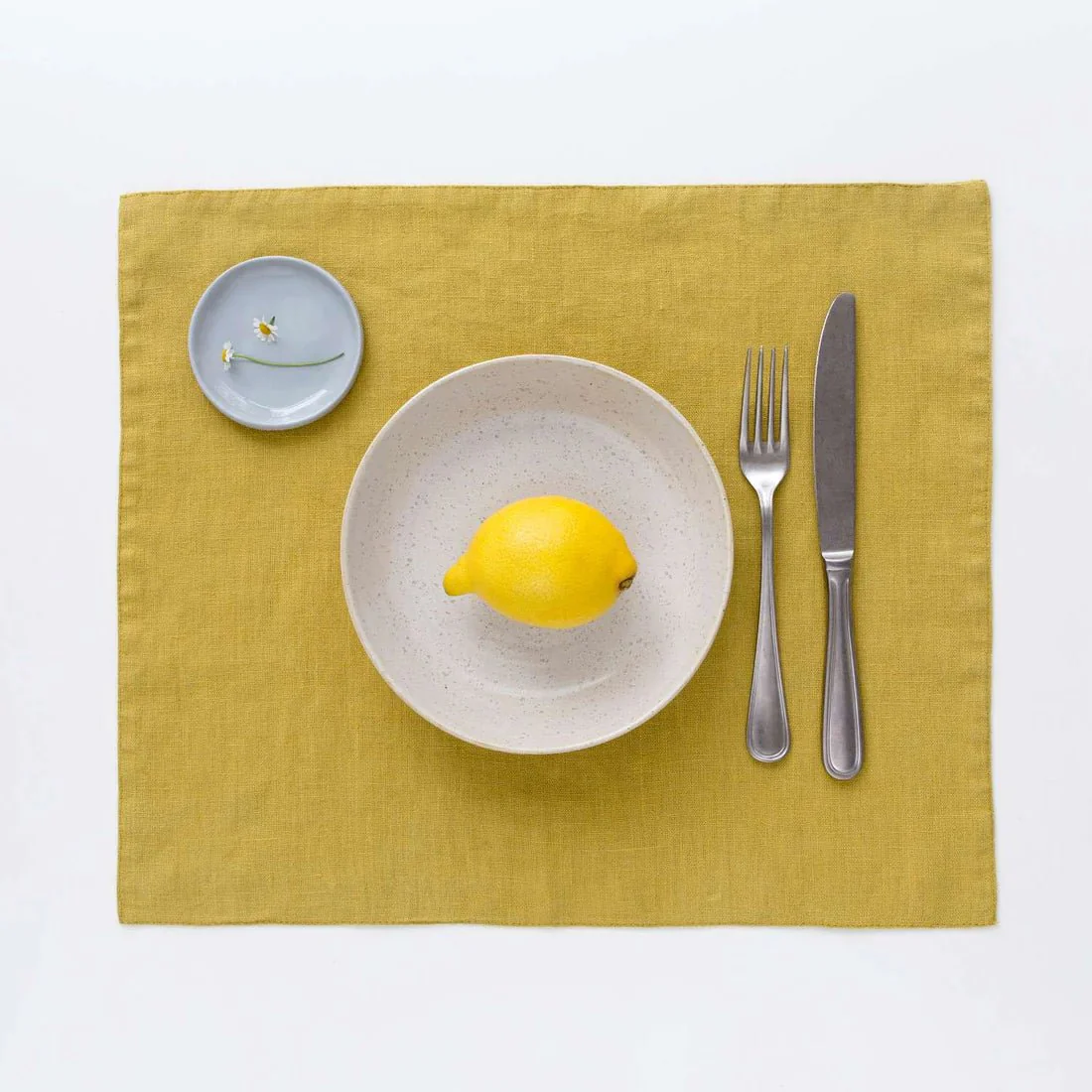 LIMITED EDITION Lemon Curry Linen Placemat
