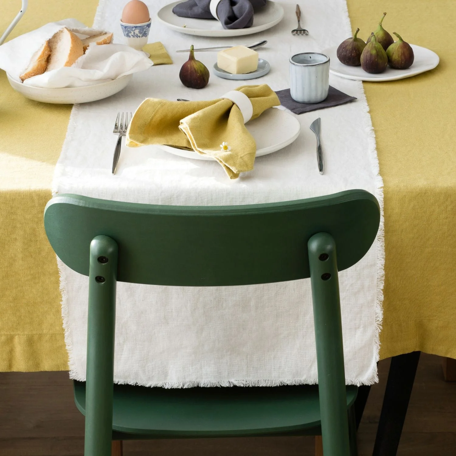 LIMITED EDITION Lemon Curry Linen Tablecloth - Image 2