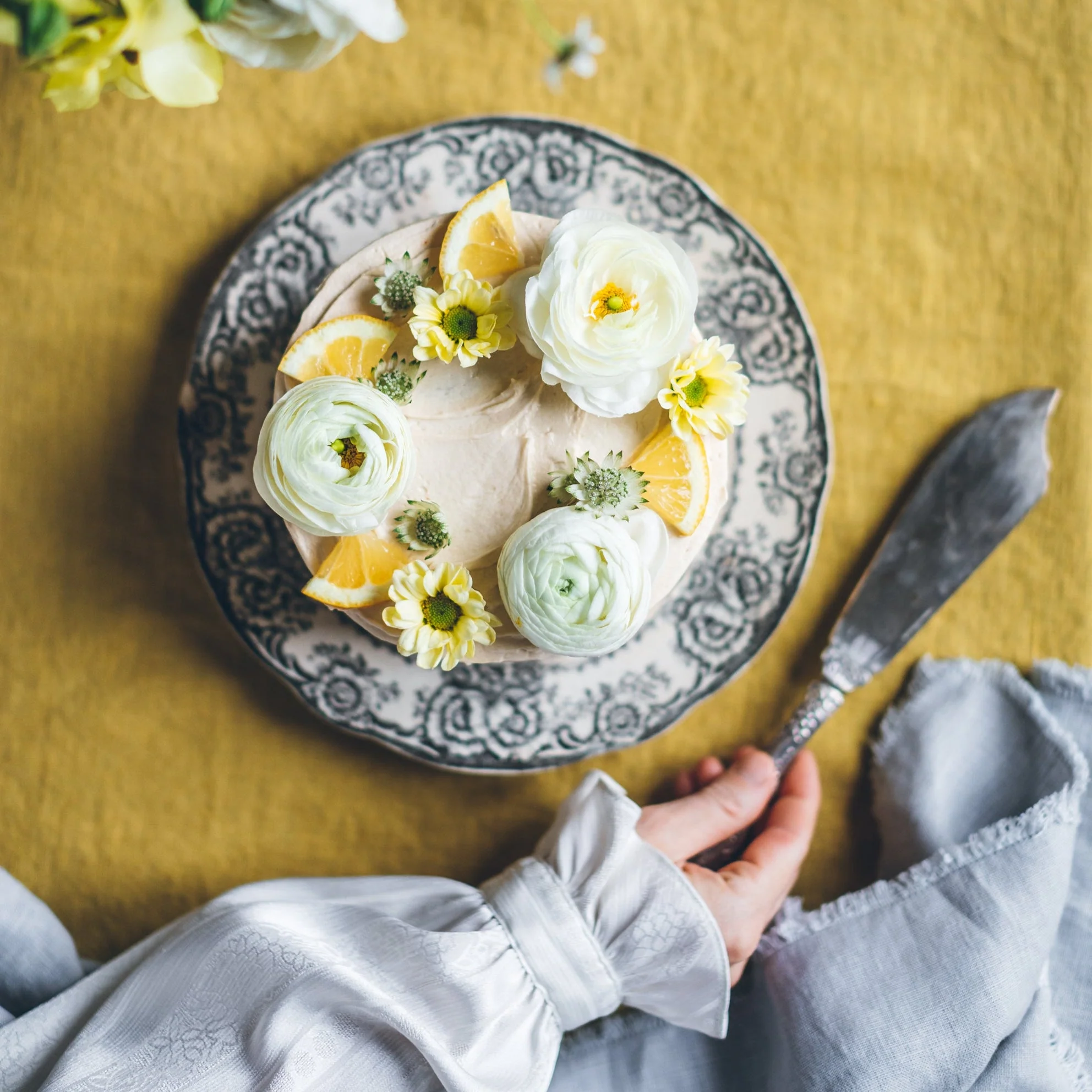 LIMITED EDITION Lemon Curry Linen Tablecloth - Image 3