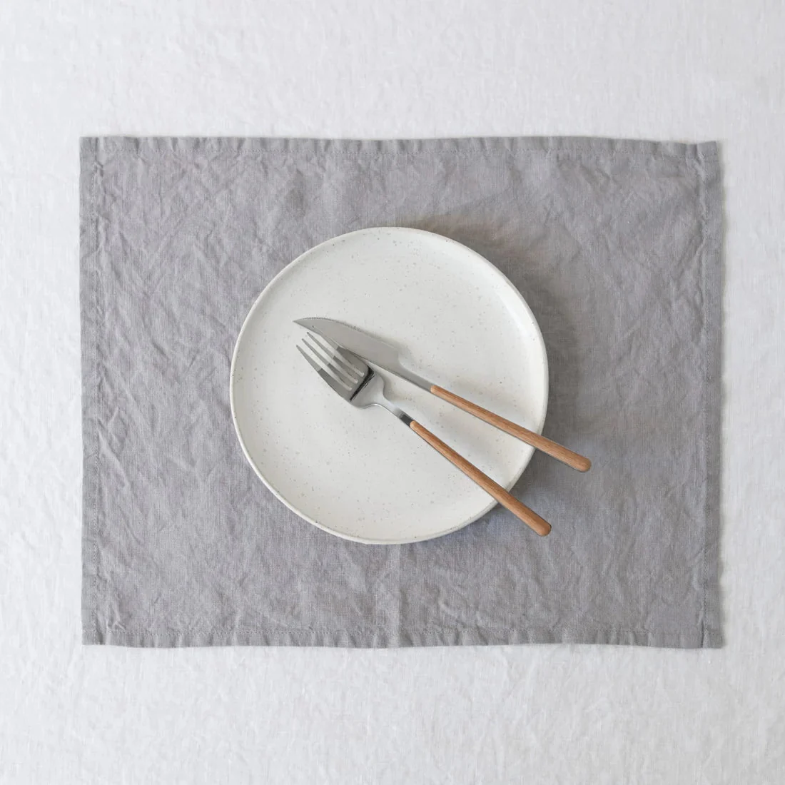 Light Grey Lightweight Linen Placemat
