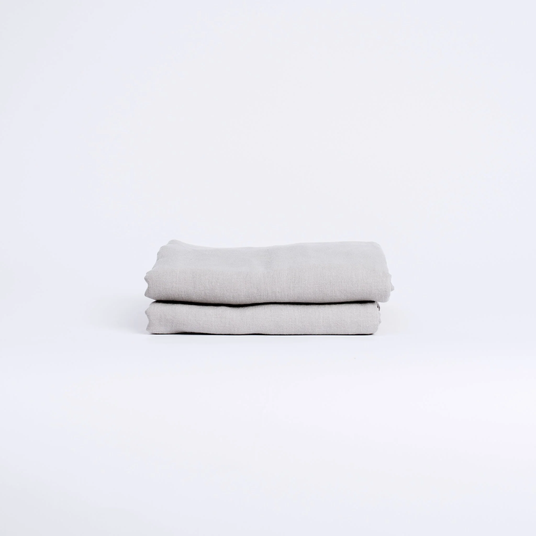 Light Grey Linen Flat Sheet - Image 2