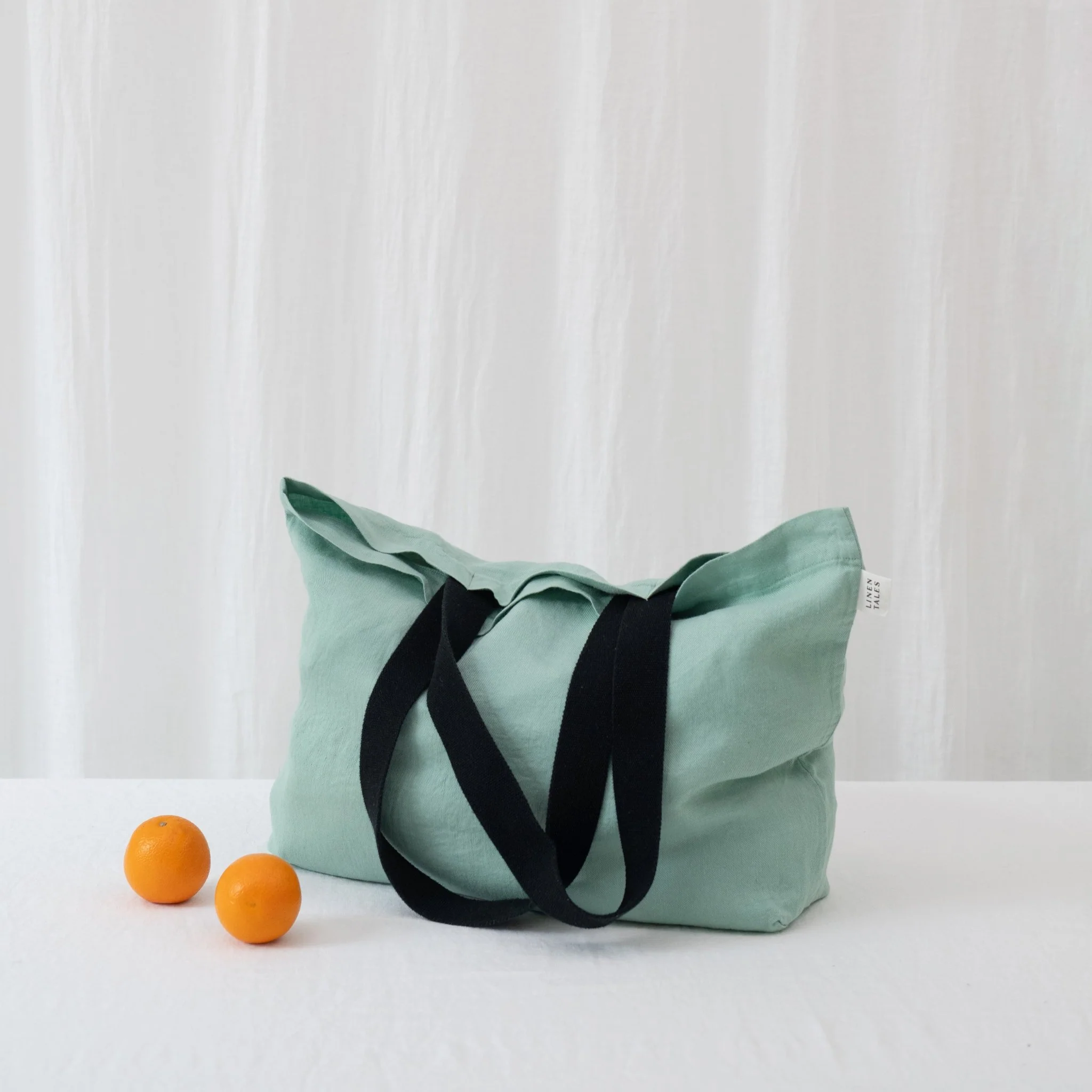 LIMITED EDITION Linen Tales Lichen Twill Linen Shoulder Bag - Image 3