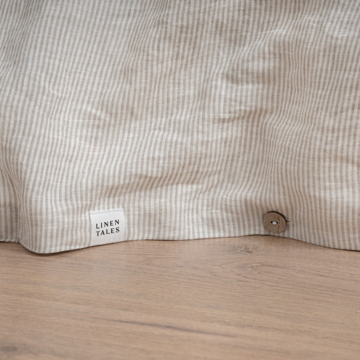 Natural Stripes Linen Duvet Cover Set - Image 5