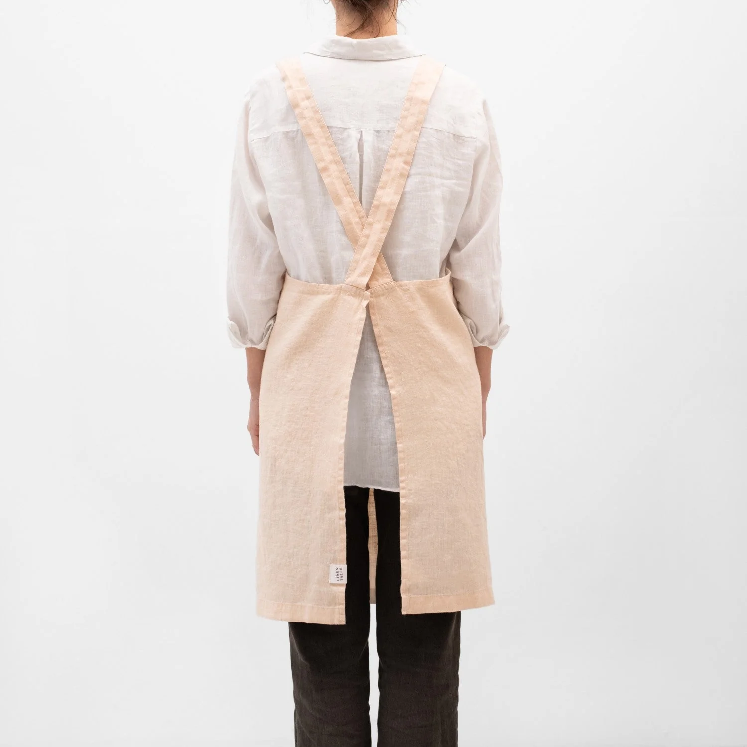 Brazilian Sand Linen Crossback Apron - Image 3