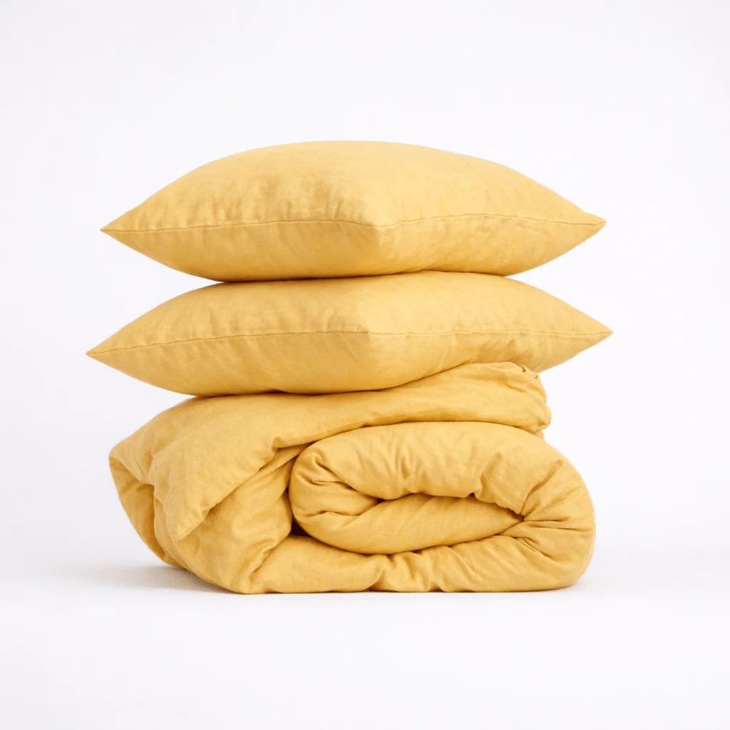 Butter Linen Duvet Cover Set - Image 3