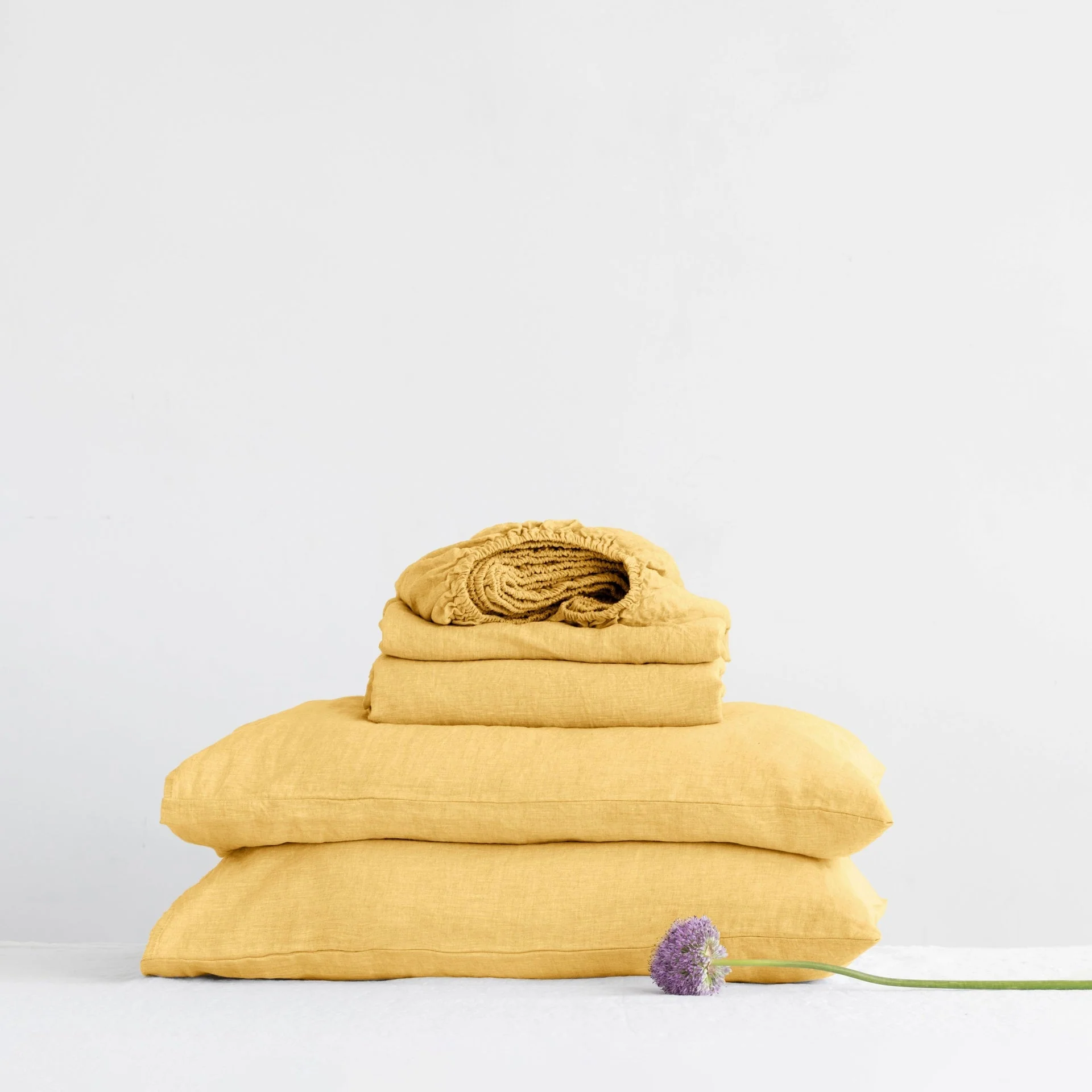Butter Linen Sheet Set