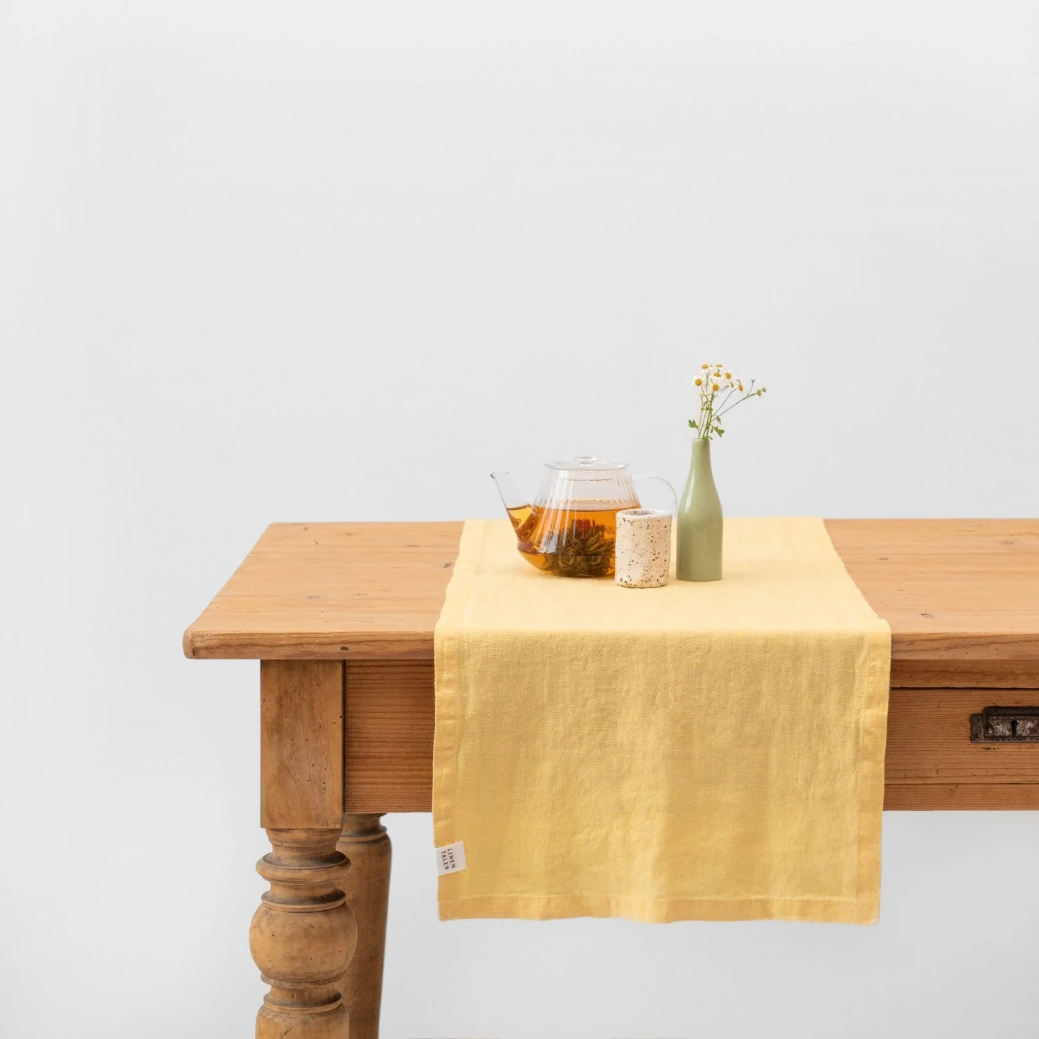 Butter Linen Table Runner