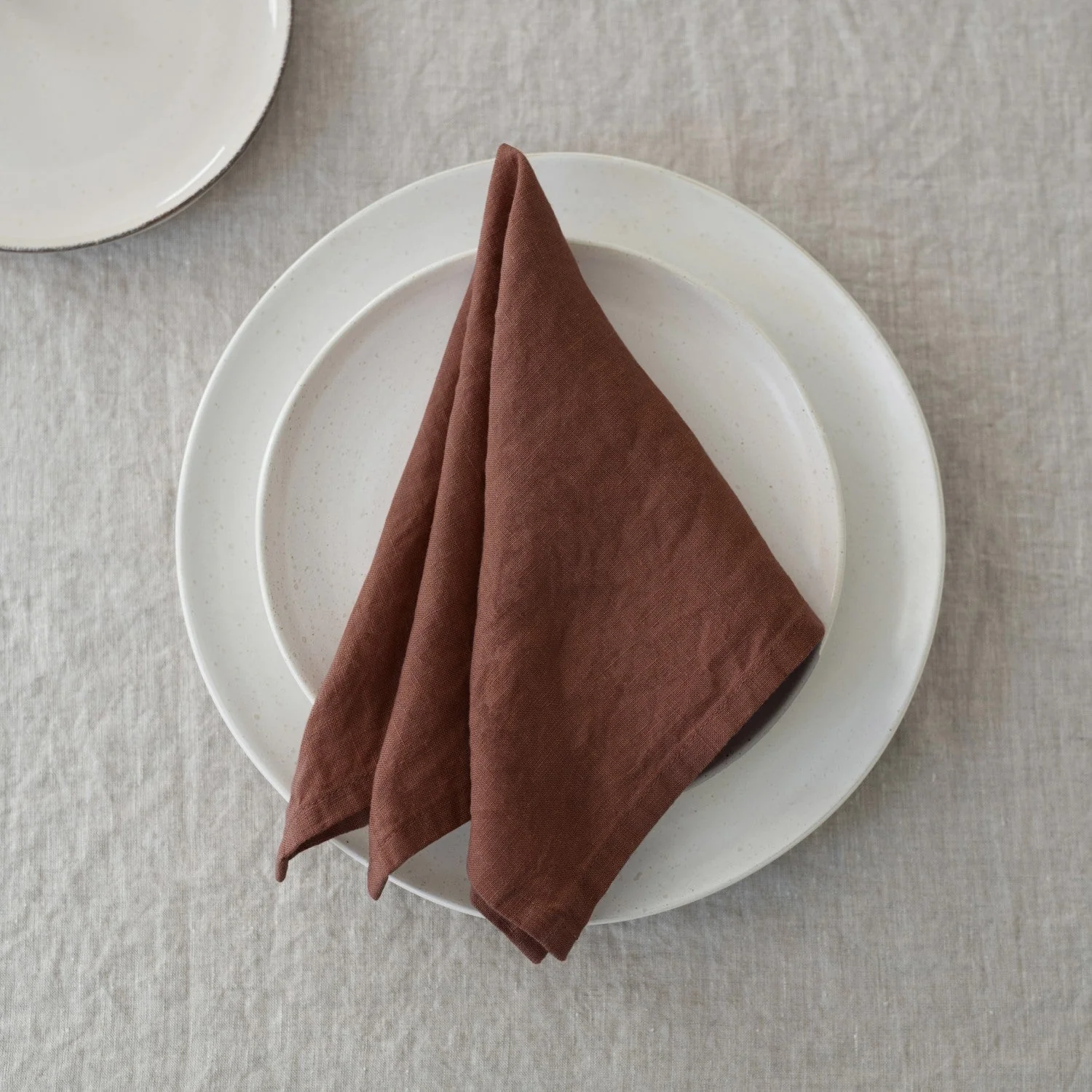 Chocolate Lightweight Linen Napkins Set of 2