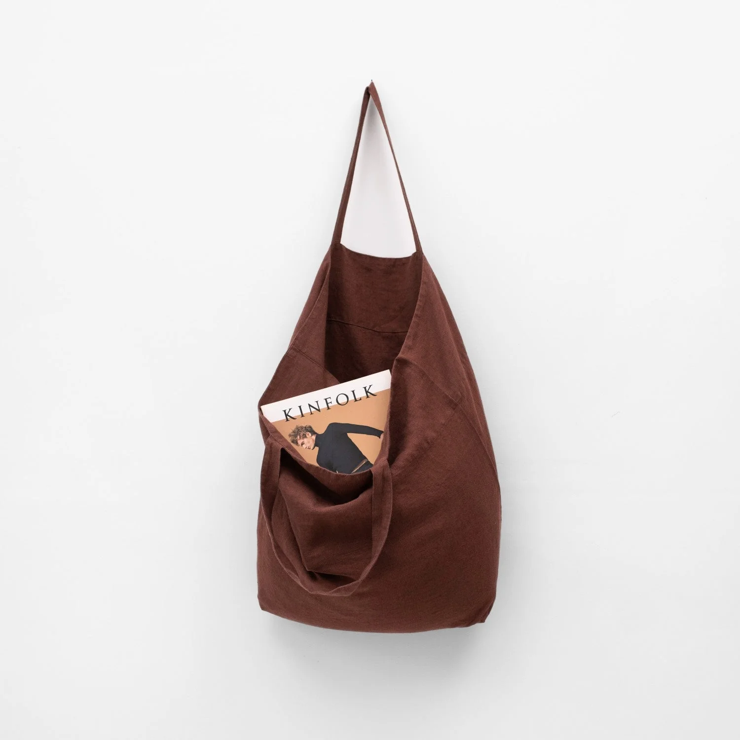 Chocolate Linen Big Bag - Image 2