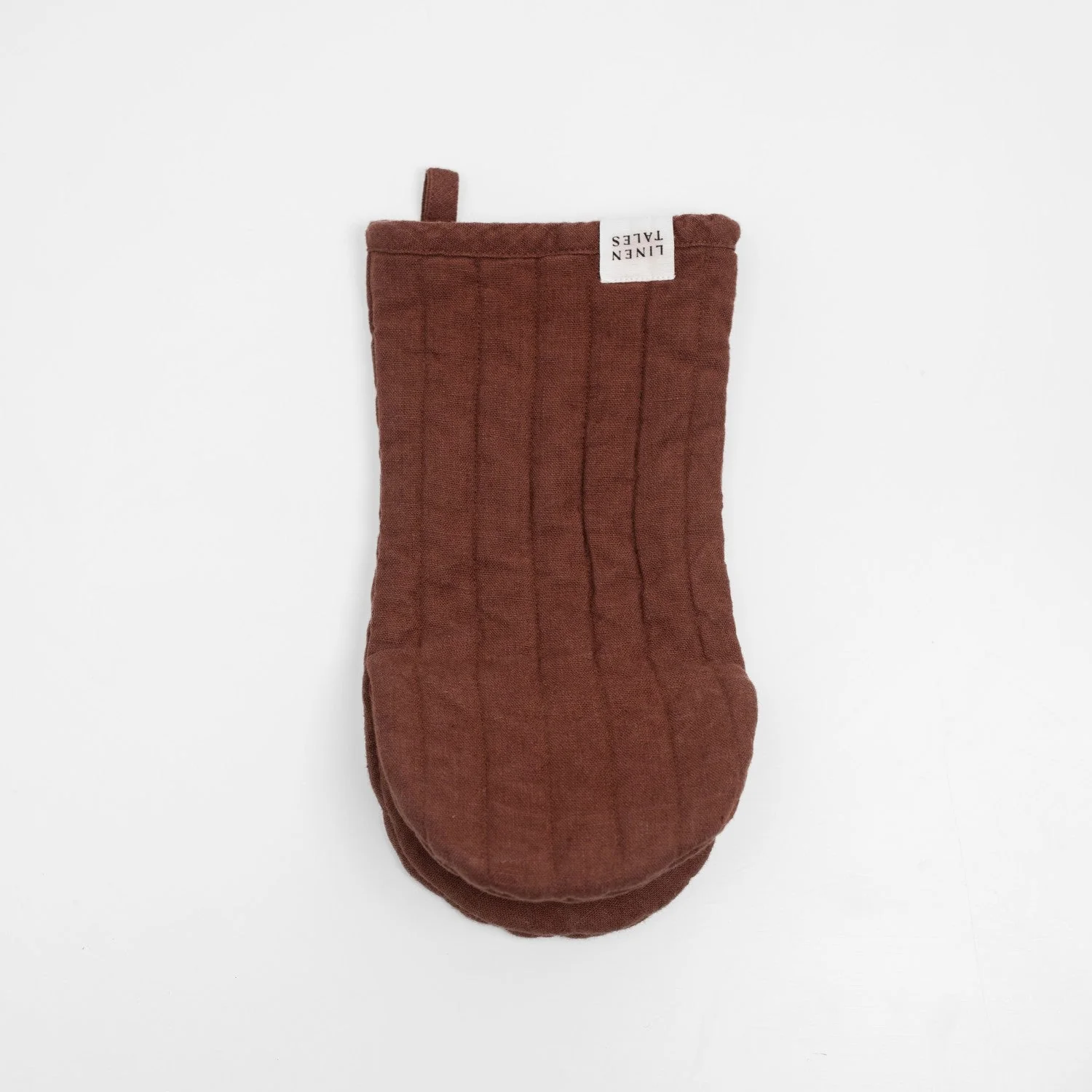 Chocolate Linen Oven Mitt