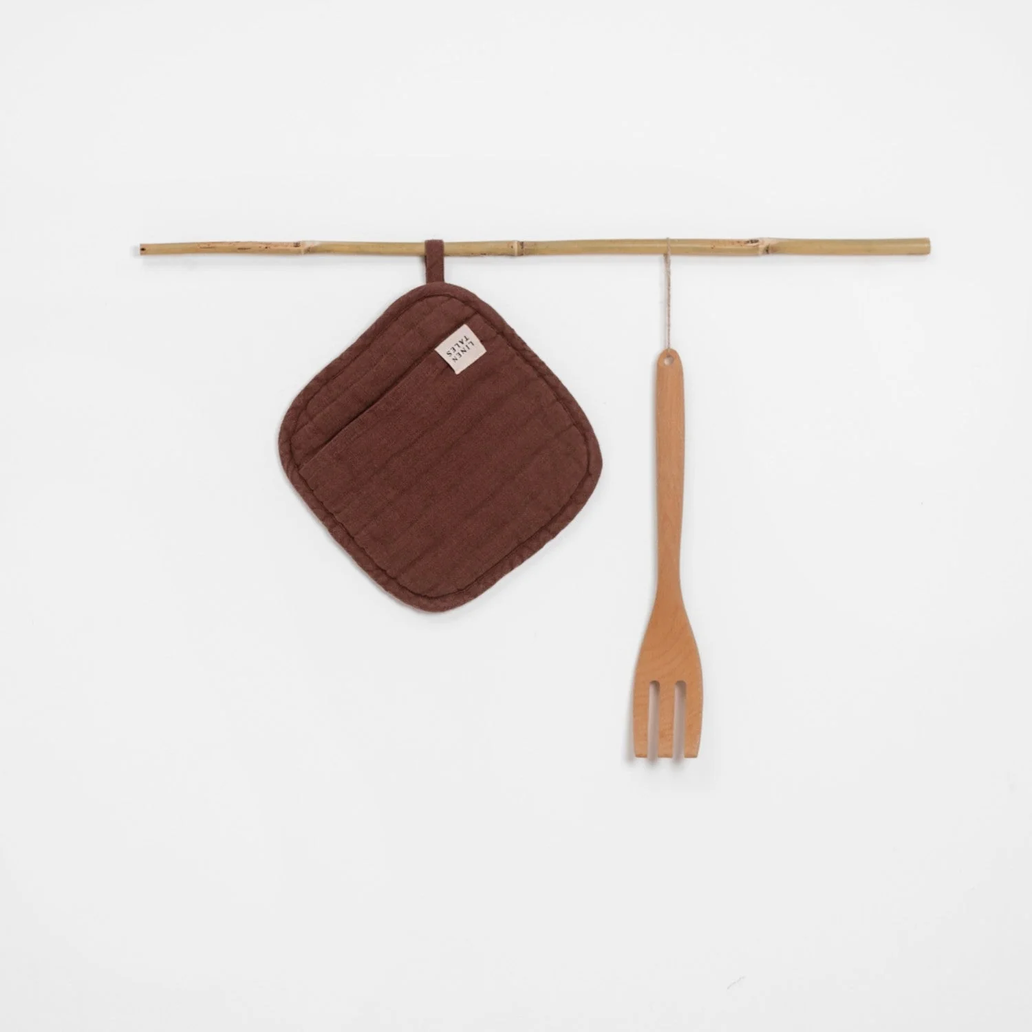 Chocolate Linen Potholder
