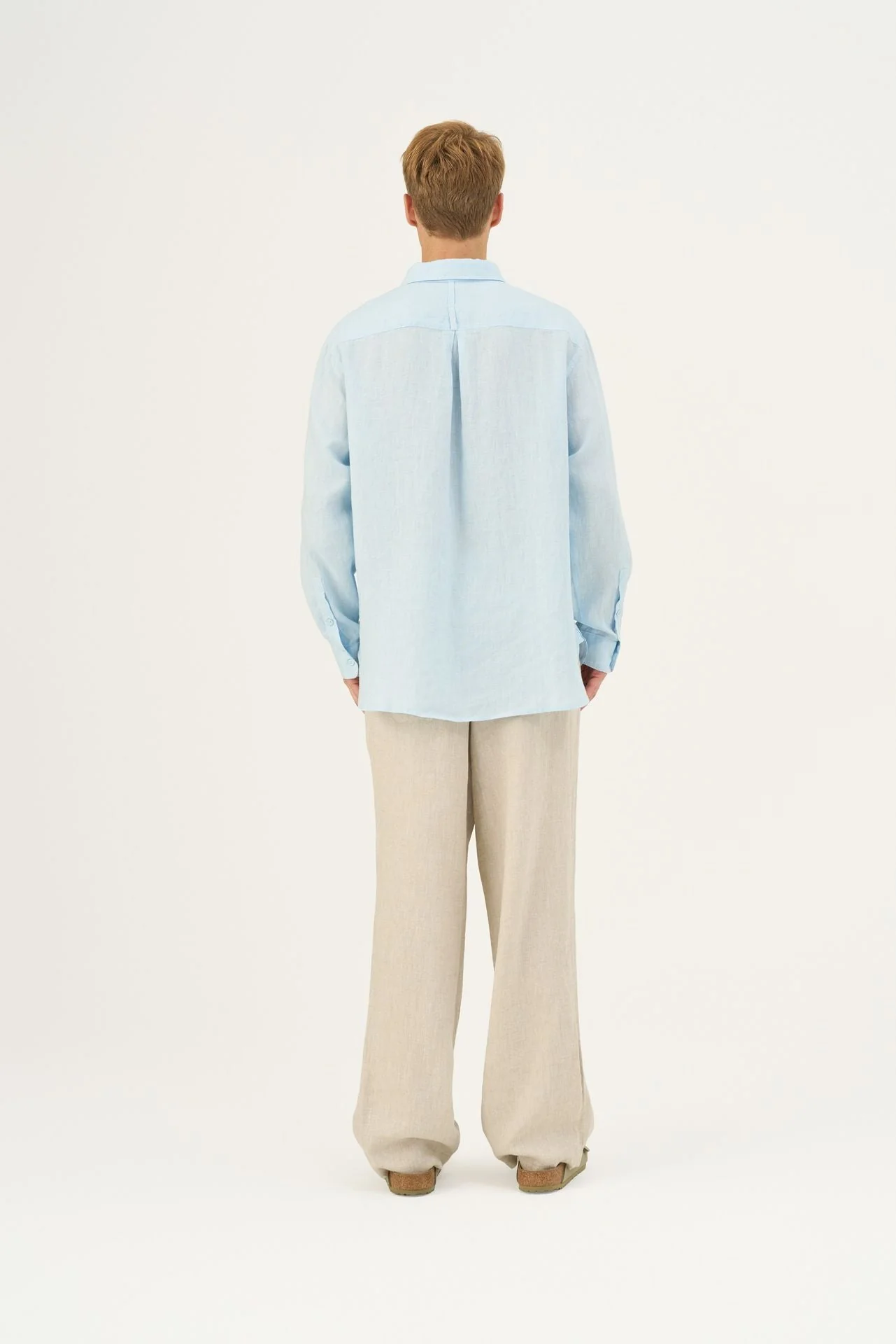 Baby Blue Linen Larch Shirt - Image 3