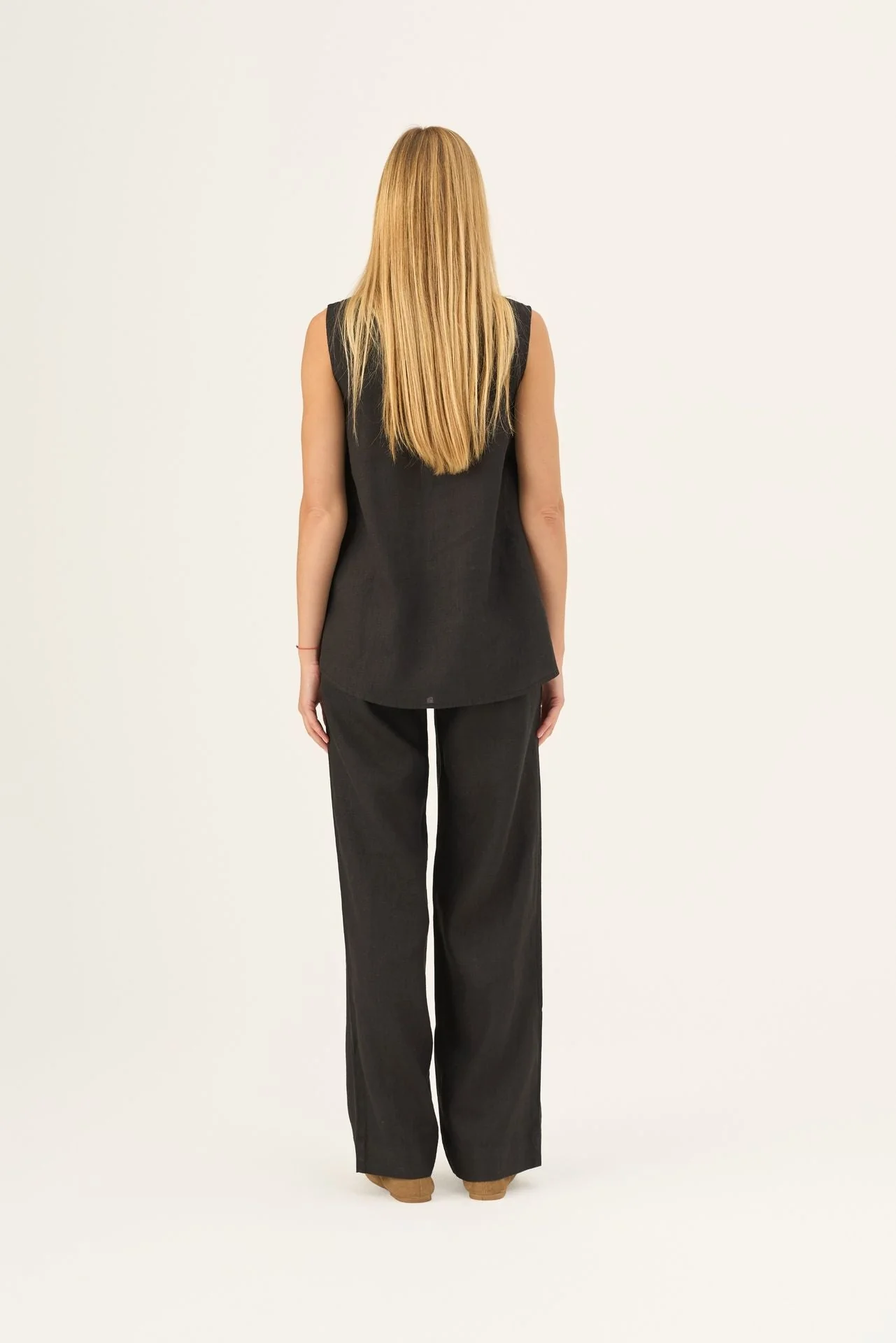 Black Linen Audrey Top - Image 4